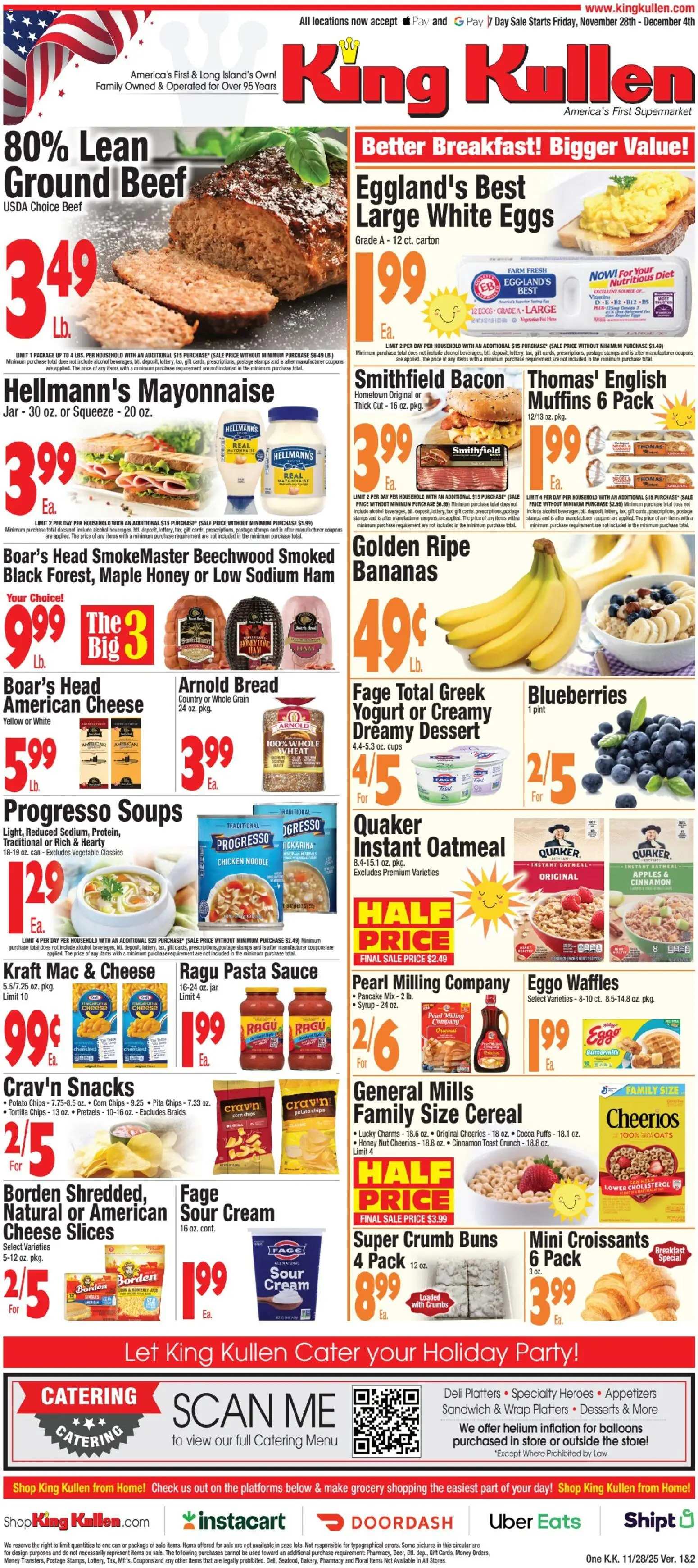 Ad Preview of King Kullen Weekly Ad from 11/28/2025