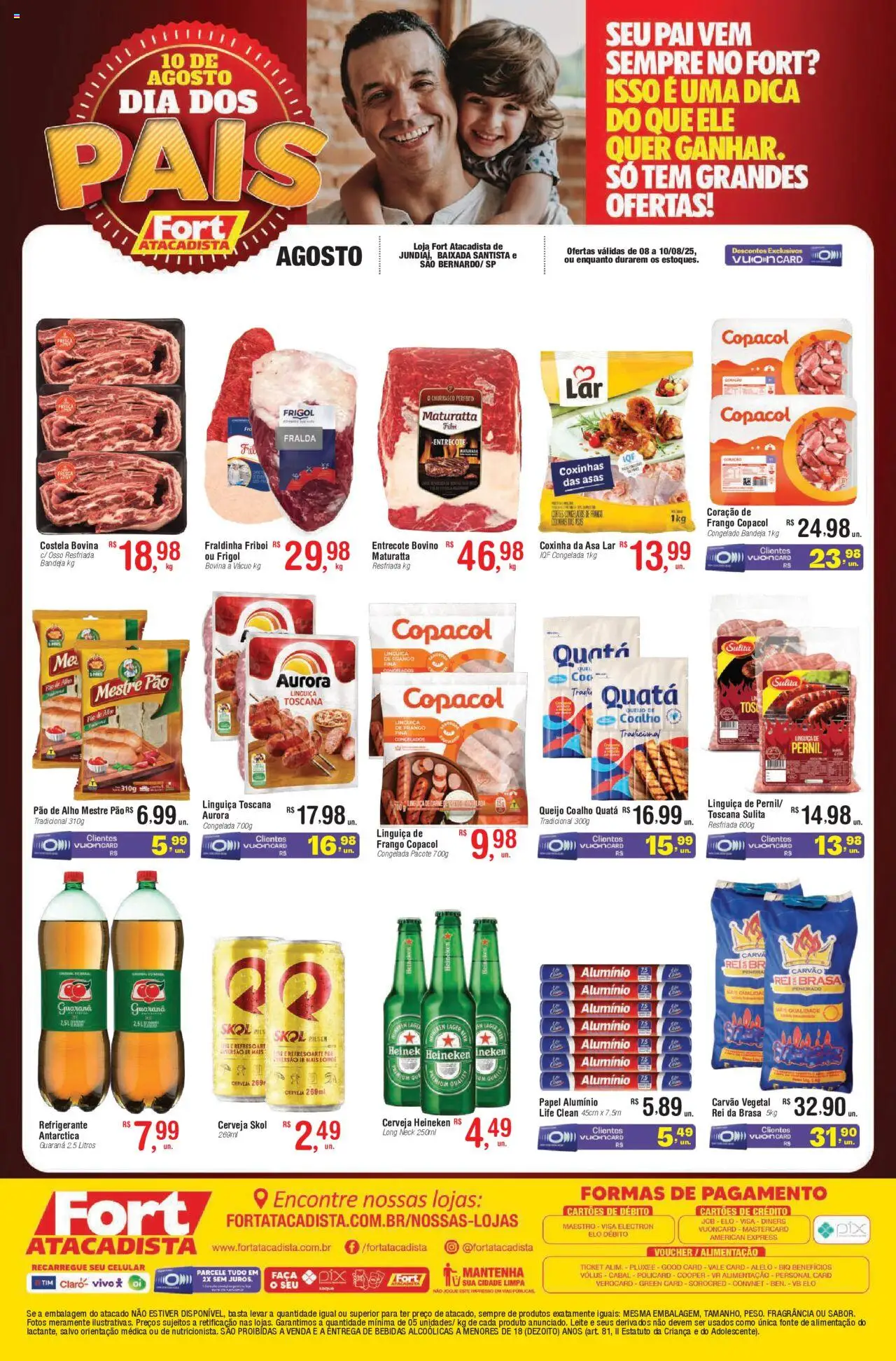 Fort Atacadista folheto "Ofertas Churrasco e Bebidas" válido a partir de 08/08/2025 - número de página 1