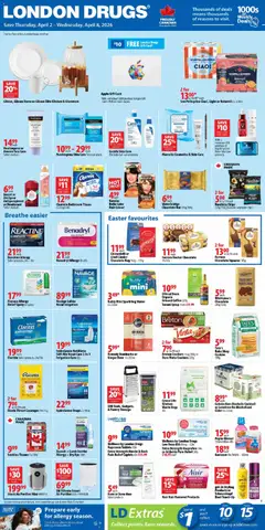 Un aperçu du dépliant London Drugs weekly flyer / circulaire du magasin London Drugs est valide à partir 2 avr. 2026