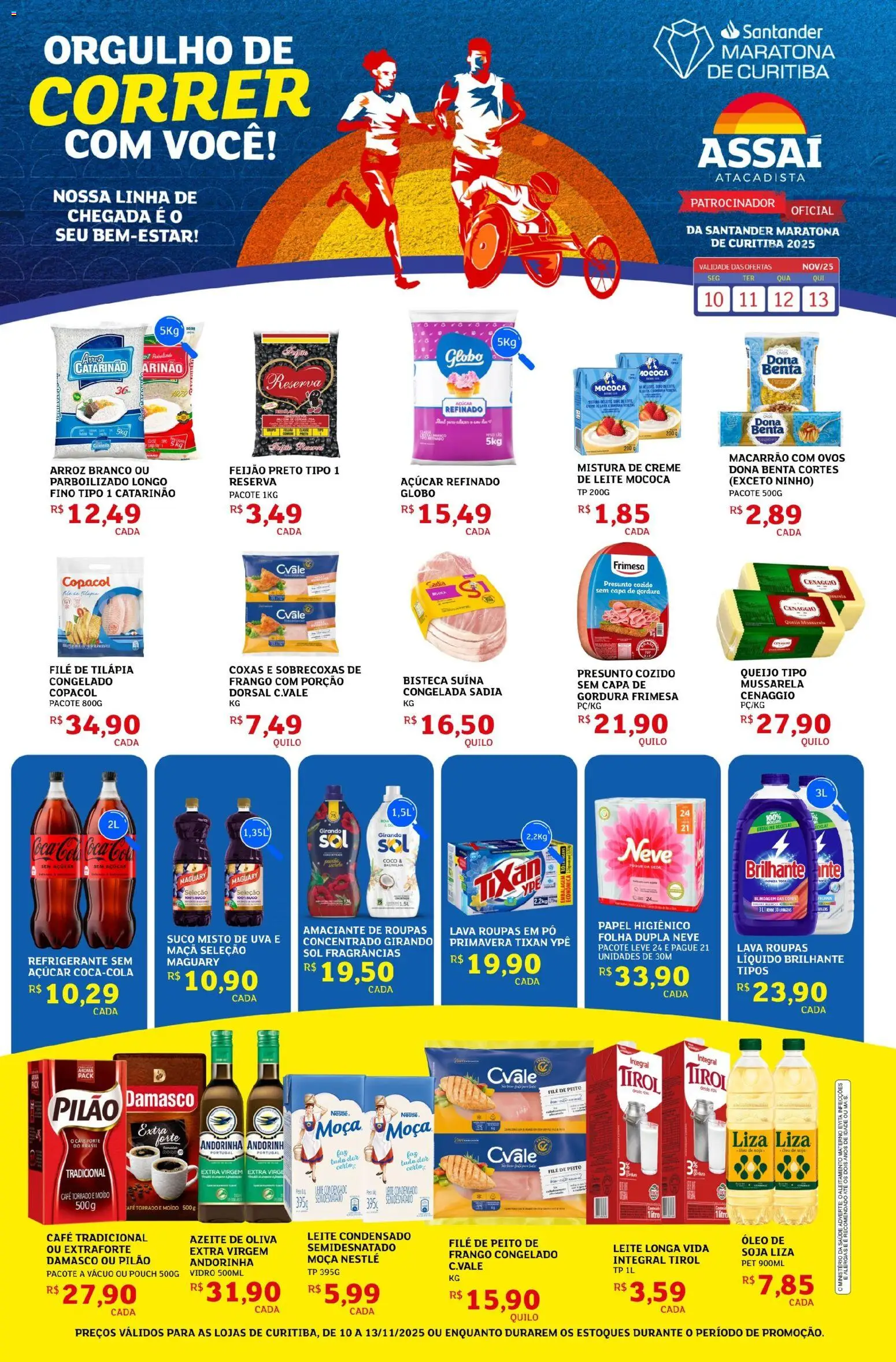 Pré-Visualização do folheto "Encarte - PR" da loja Assaí Atacadista válido a partir de 10/11/2025 - Café, Coco, Soja, Suco, Papel higiênico, Amaciante, Tilápia, Amaciante de roupas