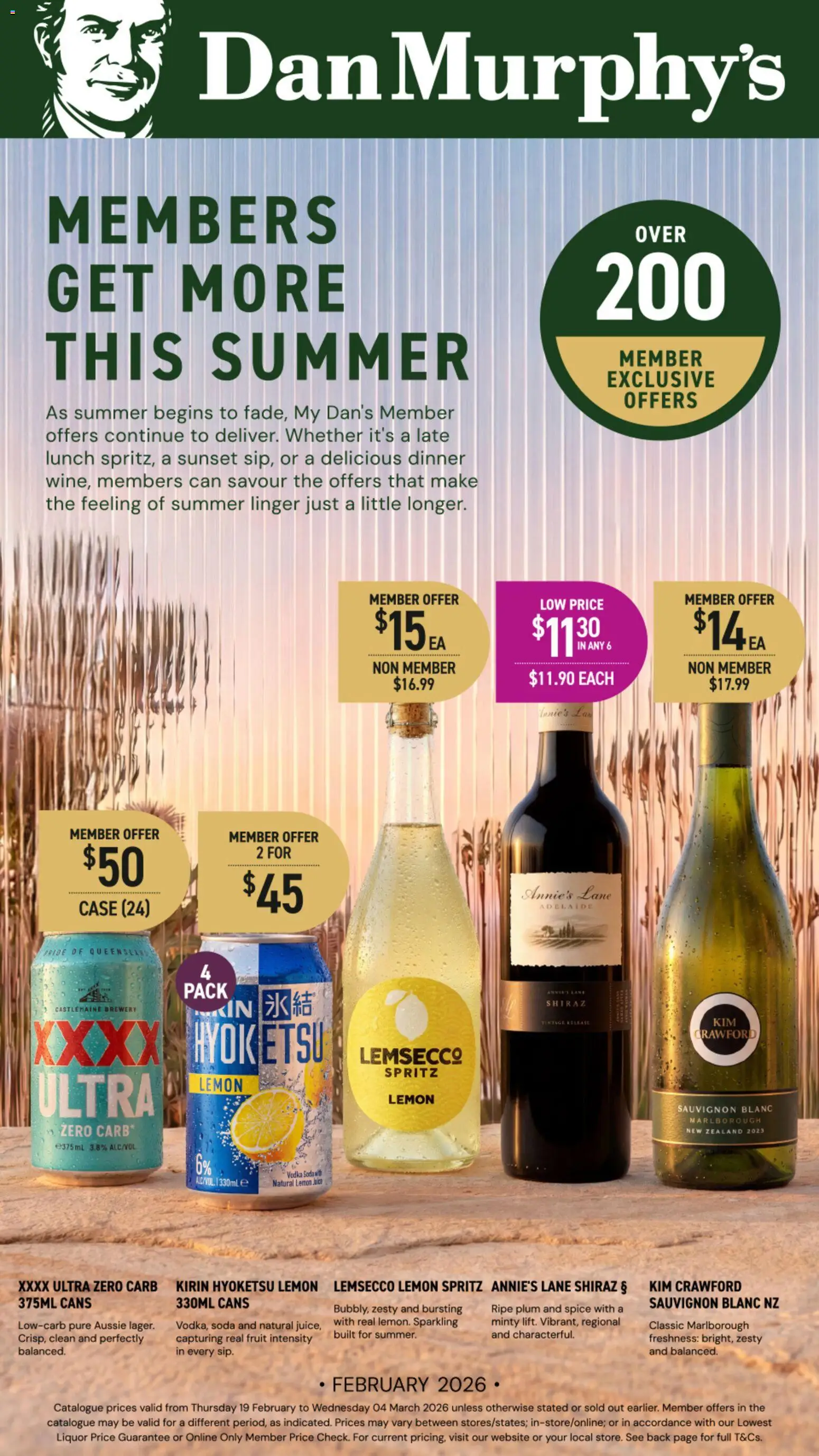 Preview of catalogue Catalogue WA from shop Dan Murphy's valid 19/02/2026