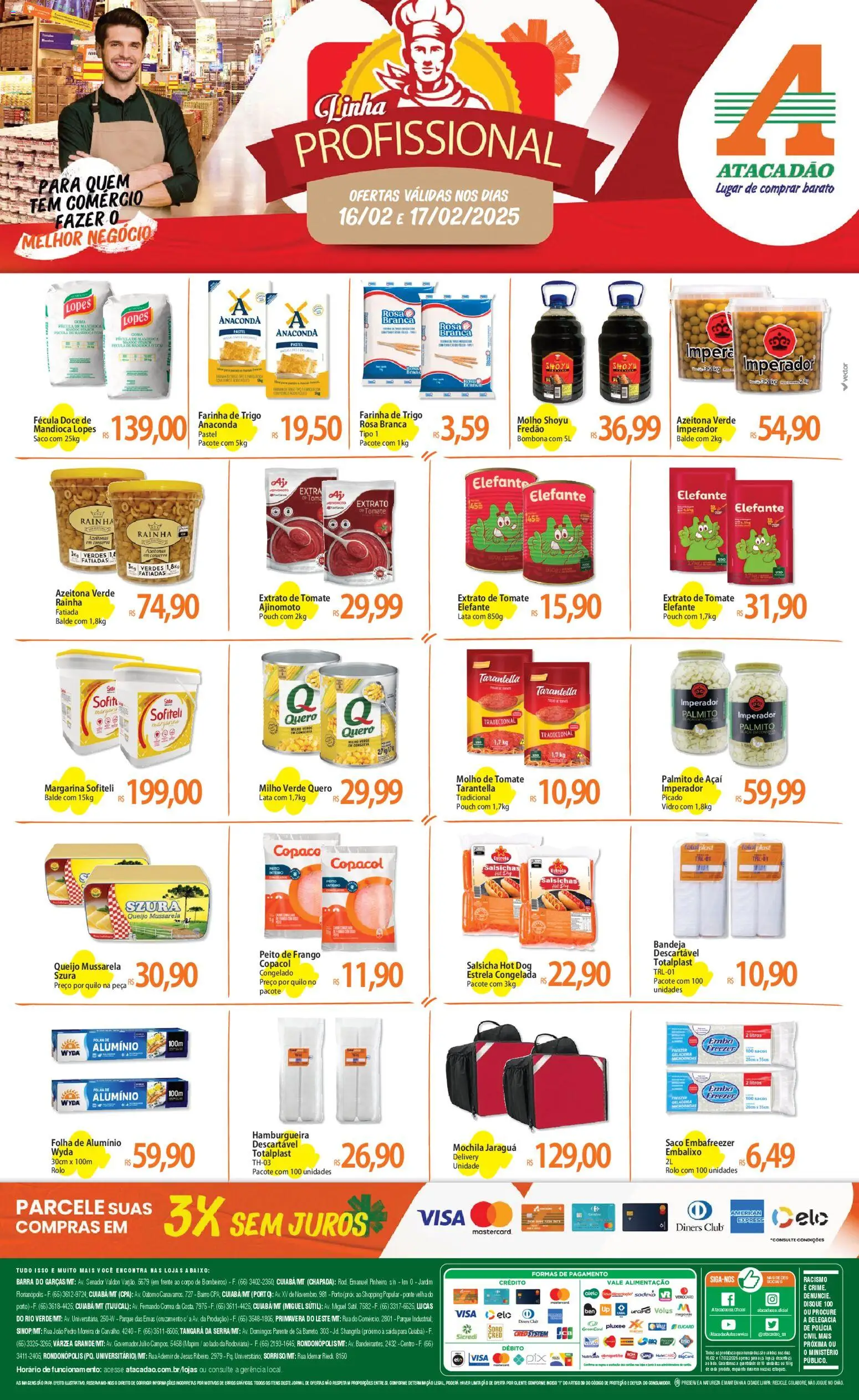 Pré-Visualização do folheto "Ofertas - MT" da loja Atacadão válido a partir de 16/02/2026