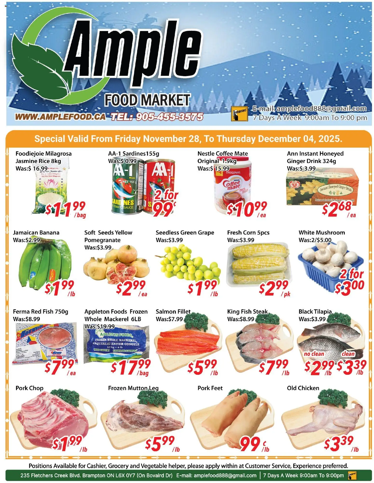 Preview of leaflet Weekly flyer / circulaire from shop Ample Food Market is valid from Nov 28, 2025