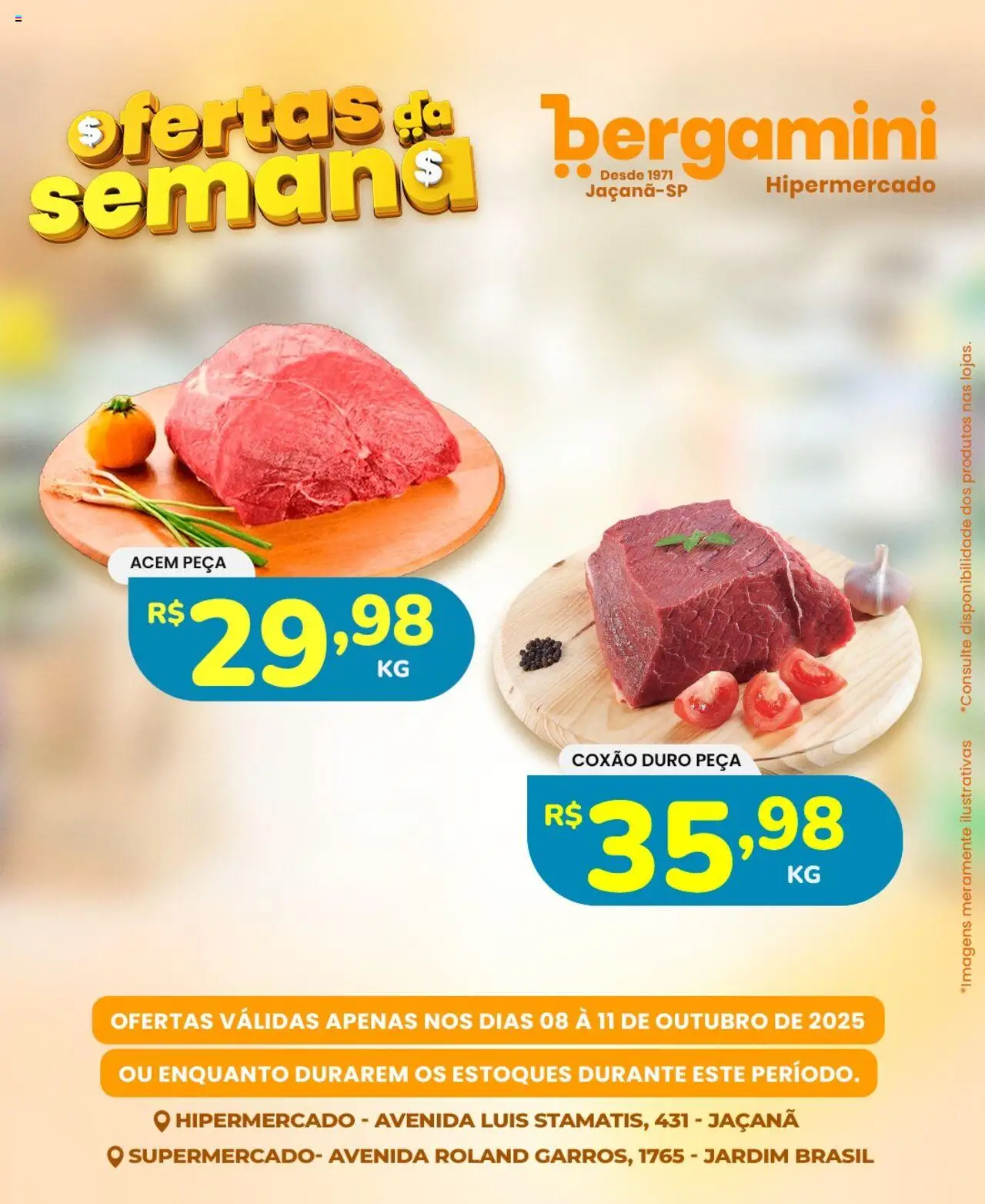 Supermercado Bergamini folheto "Ofertas da semana" válido a partir de 08/10/2025 - número de página 1