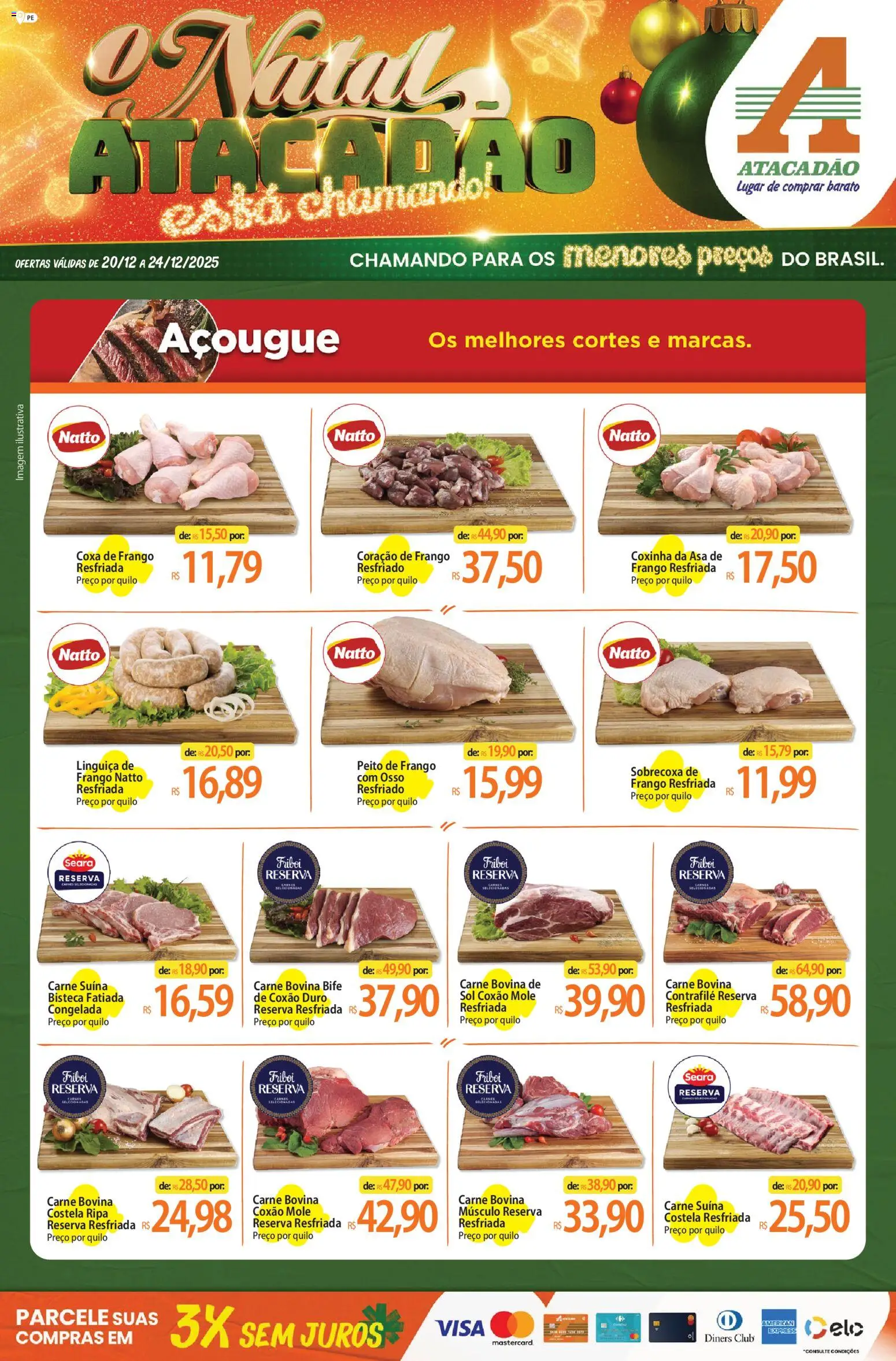 Pré-Visualização do folheto "Ofertas - PE" da loja Atacadão válido a partir de 20/12/2025
