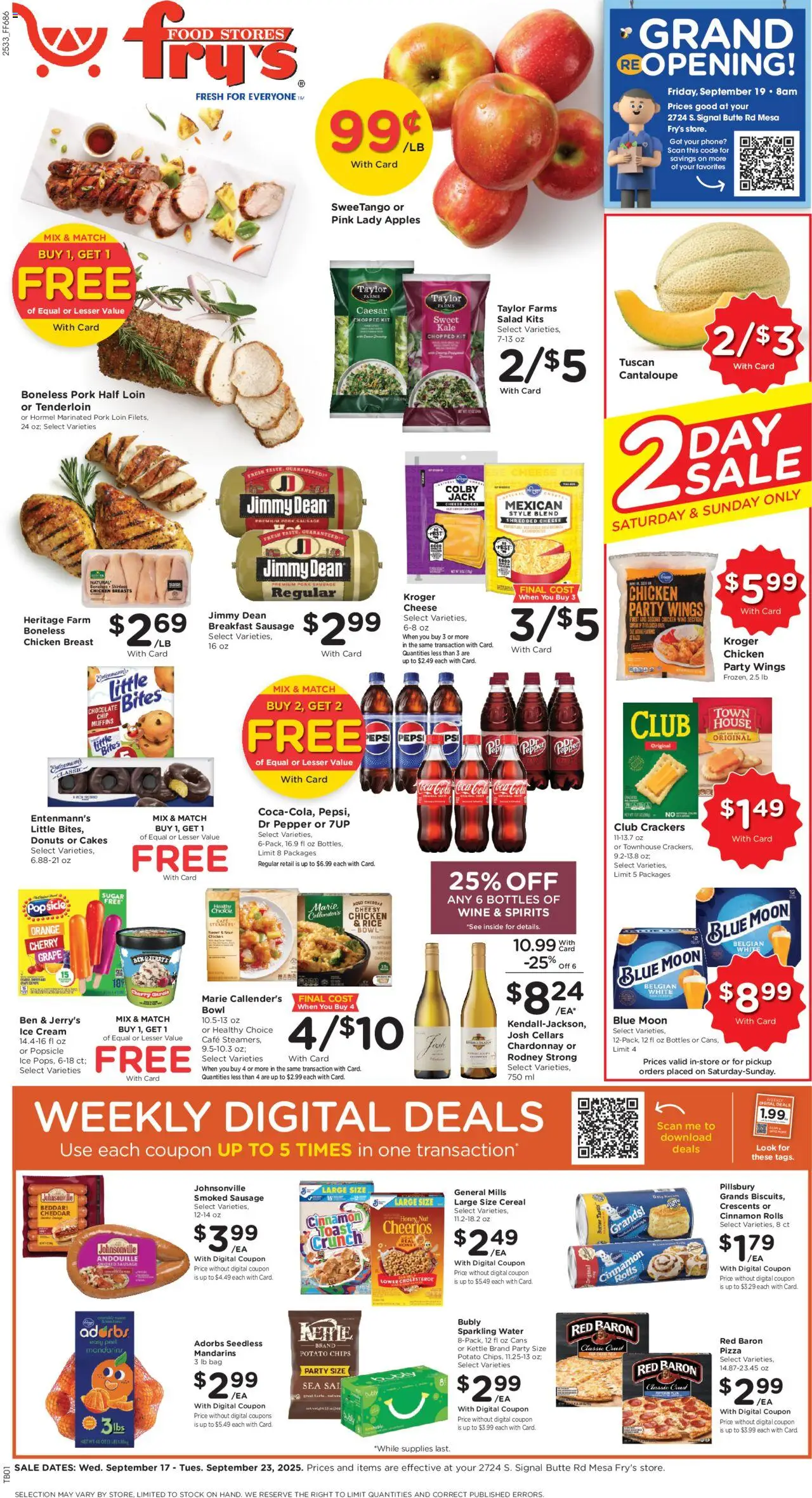 Fry's Food Weekly Ad from 09/17/2025 - Flyer - Page number 1