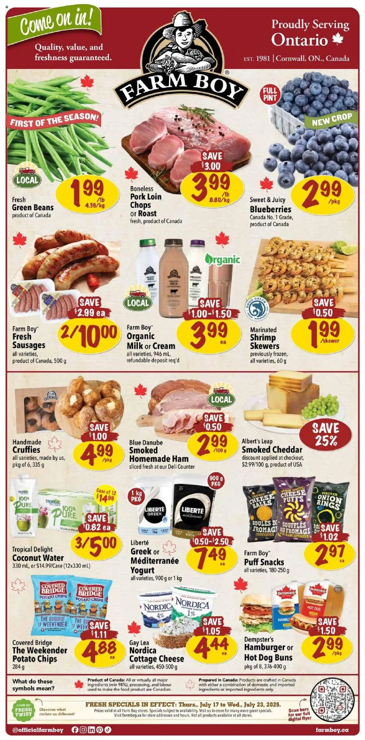 Farm Boy flyer valid from Jul 17, 2025 - page number 1