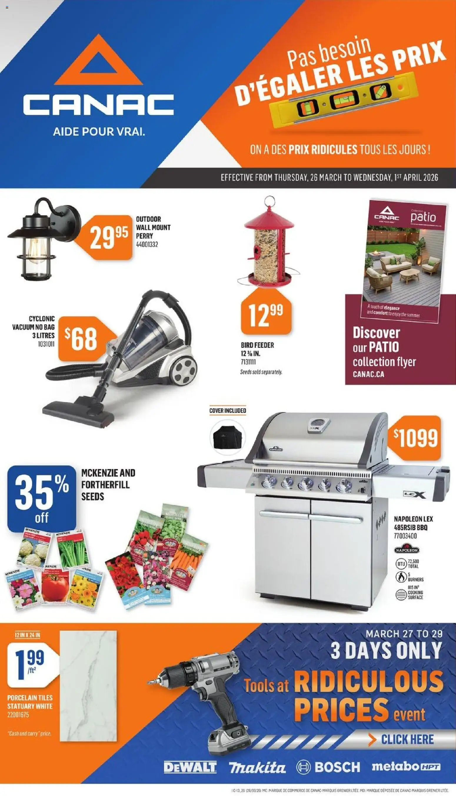 Preview of leaflet Canac weekly flyer from shop Canac is valid from Mar 26, 2026