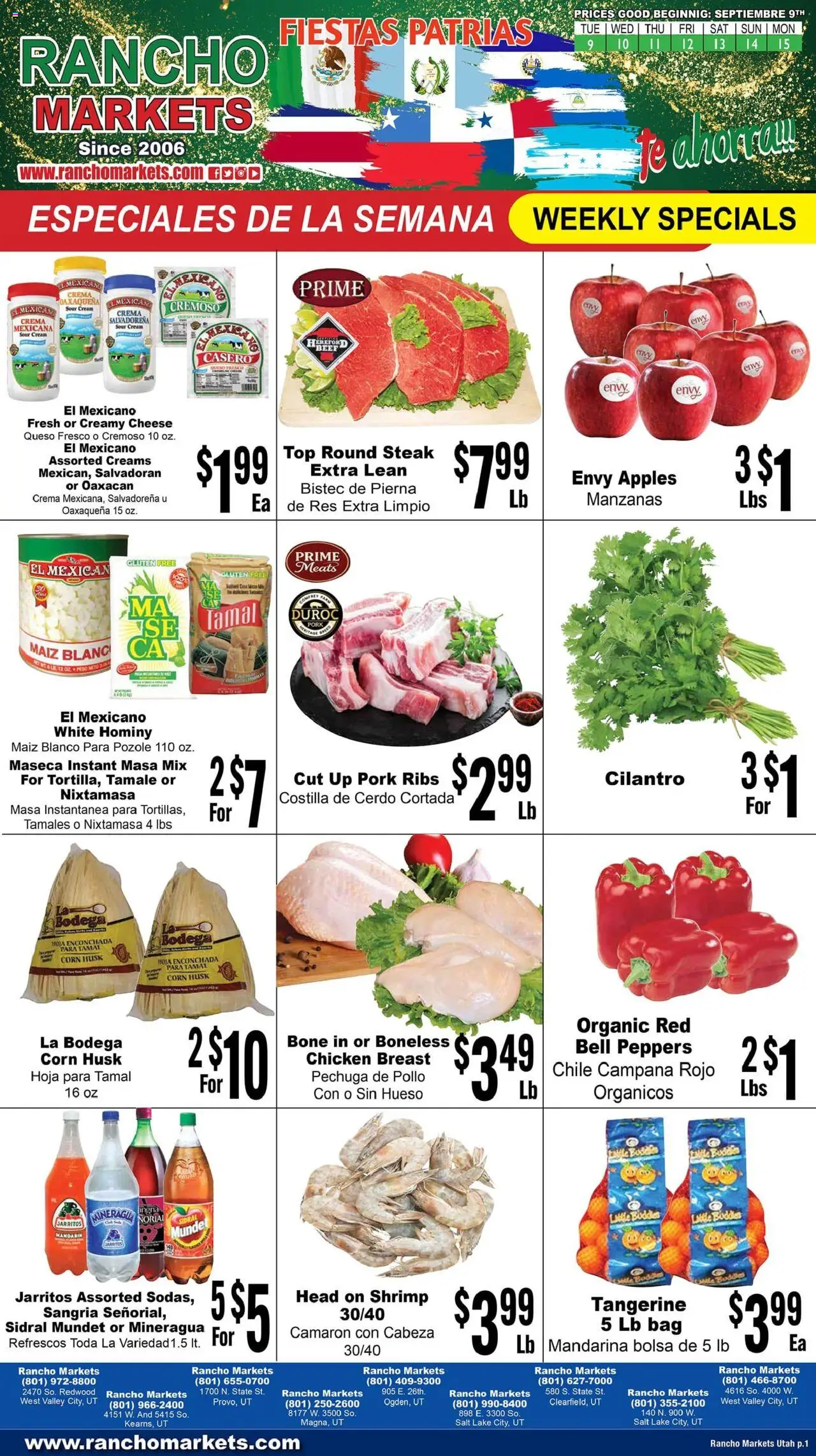 Rancho Markets Weekly Ad from 09/09/2025 - Flyer - Page number 1