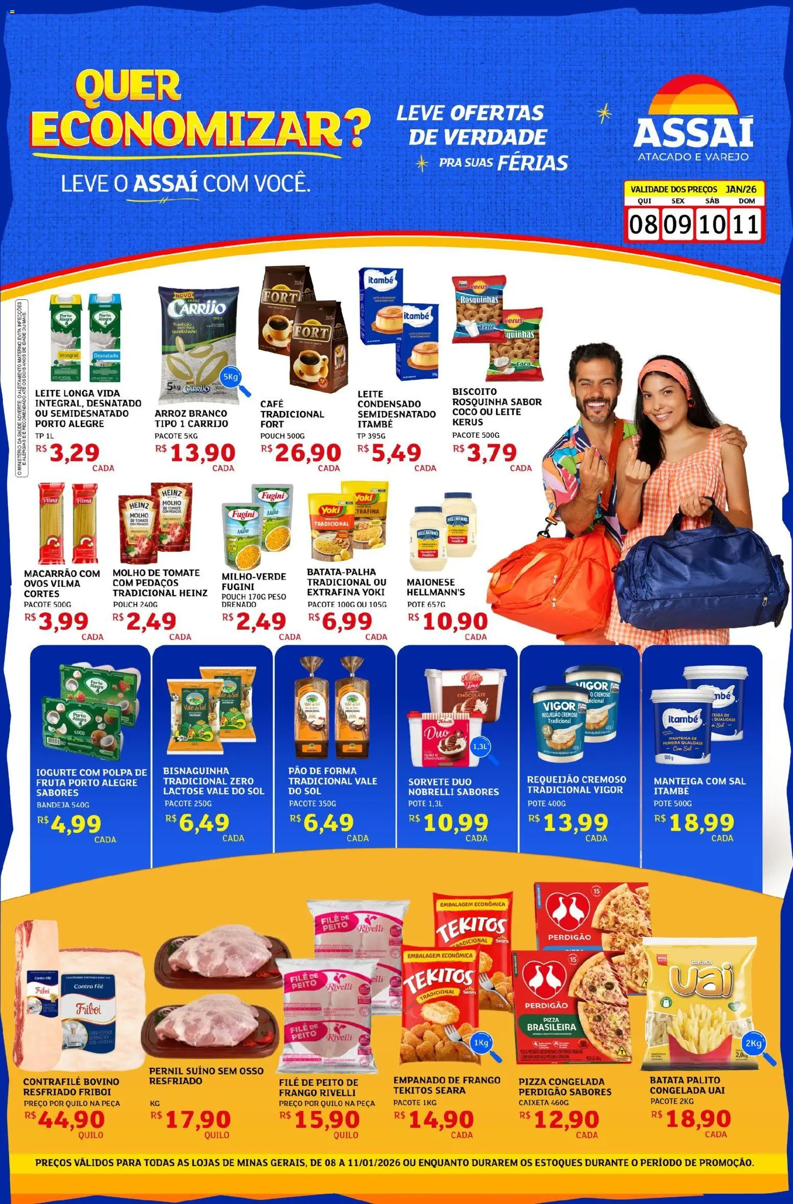 Pré-Visualização do folheto "Encarte - MG" da loja Assaí Atacadista válido a partir de 08/01/2026