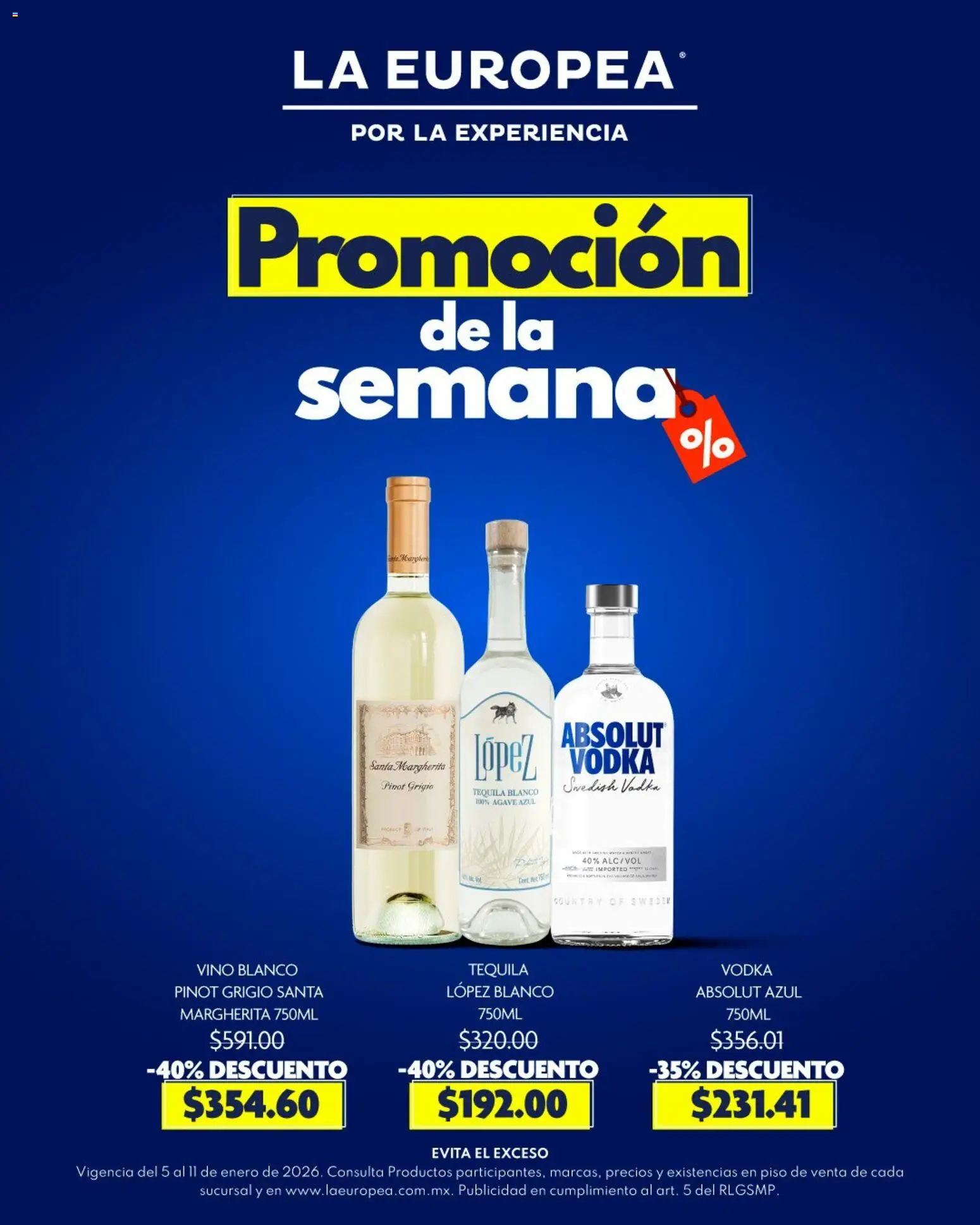 Vista previa las ofertas de la tienda La Europea - Catálogo Promoción de la semana desde el 05/01/2026 