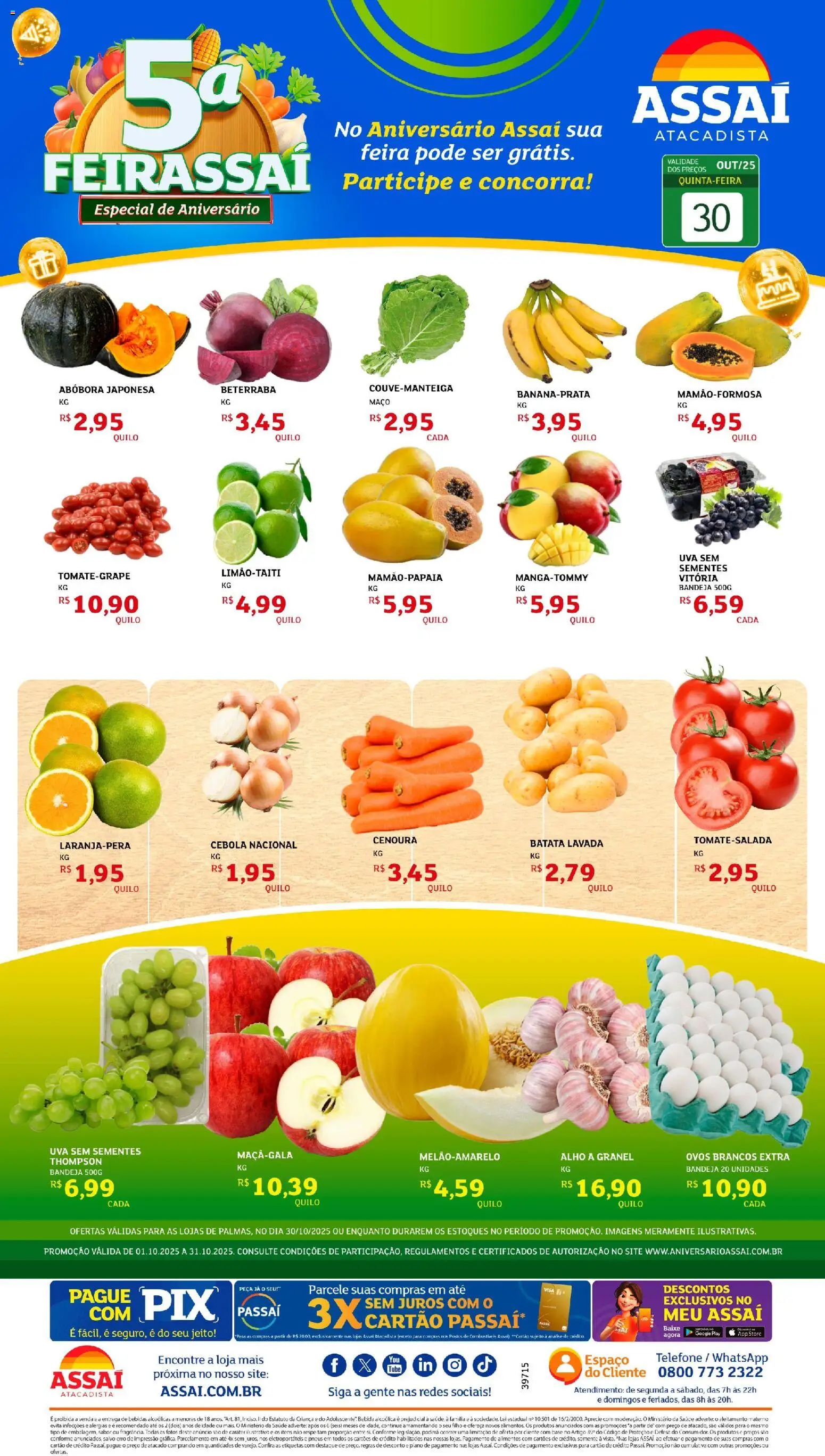 Pré-Visualização do folheto "Encarte - TO" da loja Assaí Atacadista válido a partir de 30/10/2025