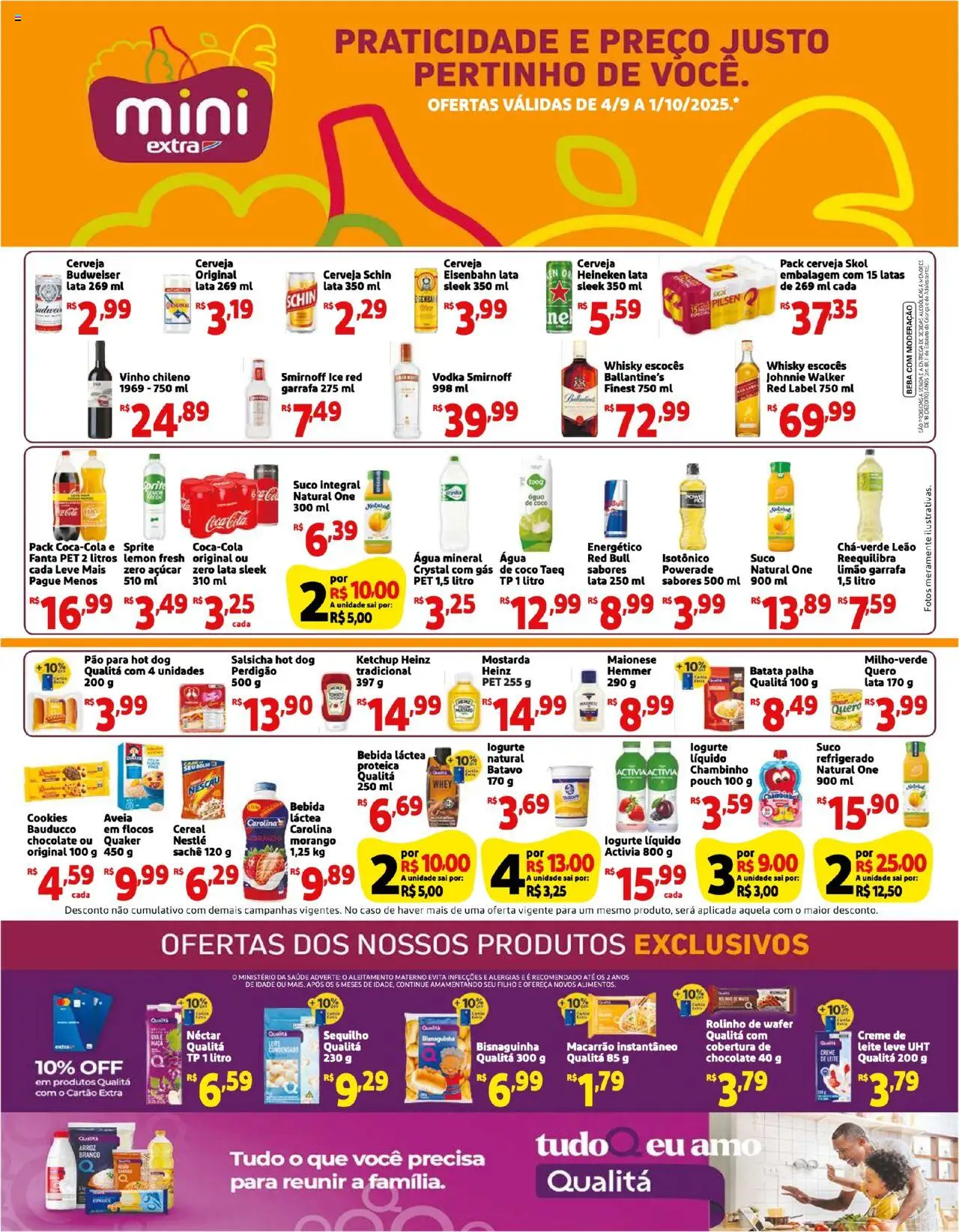 Mini Extra folheto "Ofertas Mensal" válido a partir de 04/09/2025 - número de página 1