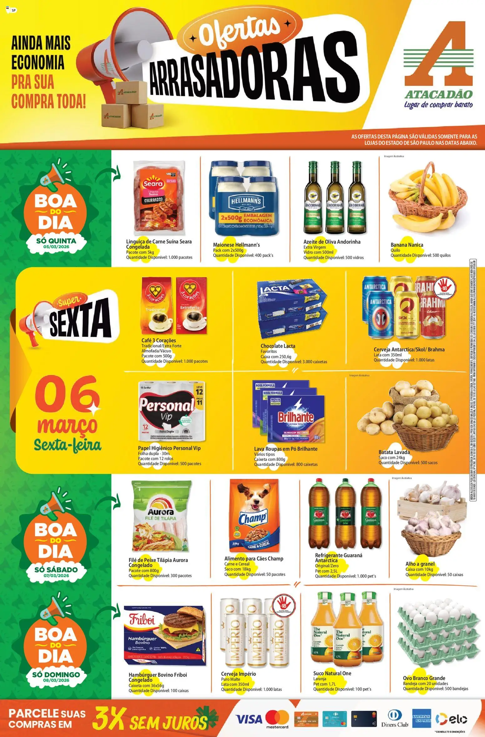 Pré-Visualização do folheto "Atacadão ofertas - SP" da loja Atacadão válido a partir de 05/03/2026