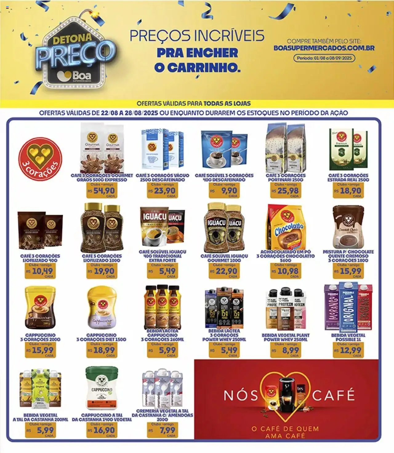 Boa Supermercados folheto "Ofertas Grandes Marcas" válido a partir de 22/08/2025 - número de página 1