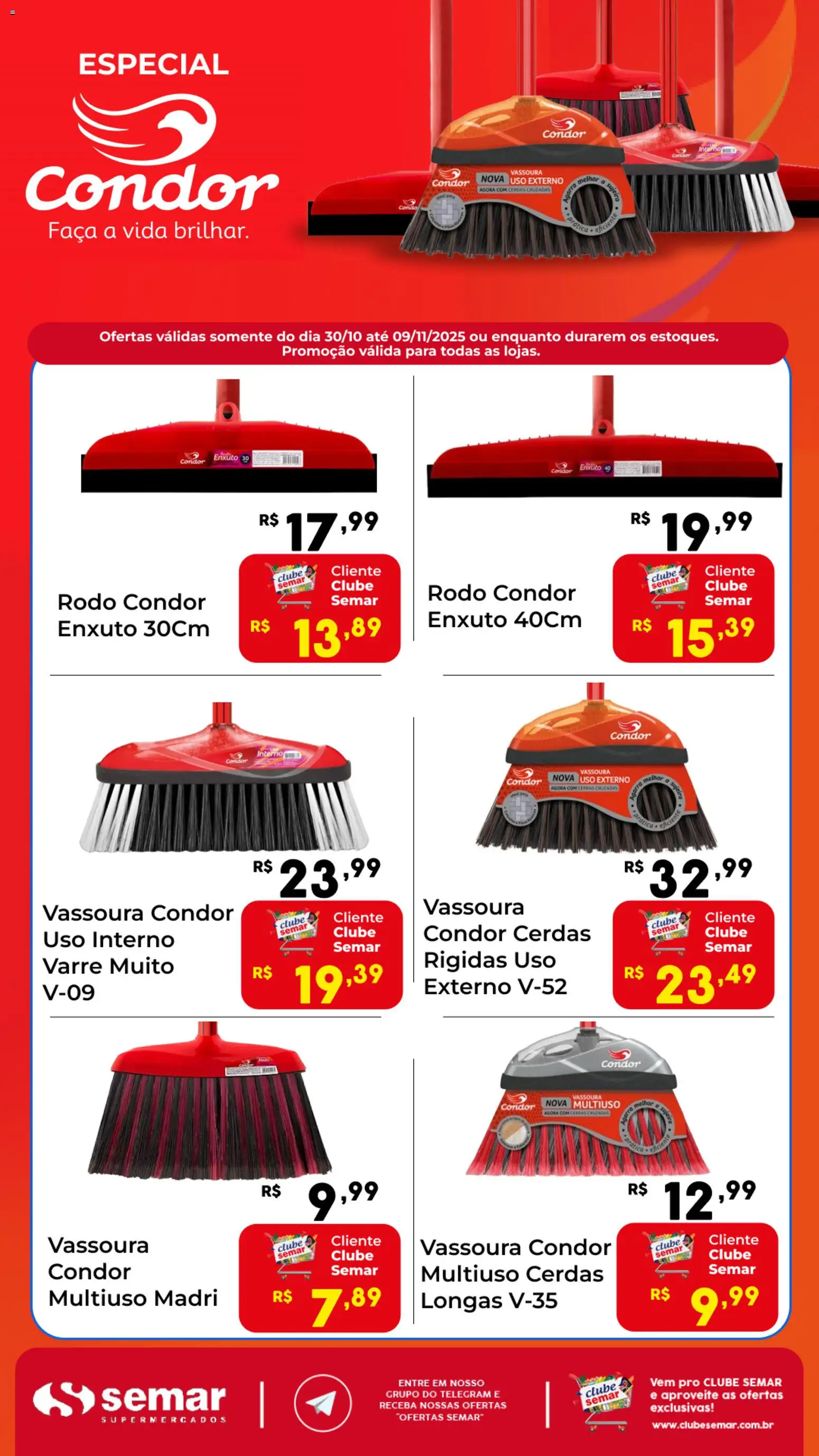Pré-Visualização do folheto "Ofertas Condor" da loja Semar Supermercado válido a partir de 30/10/2025