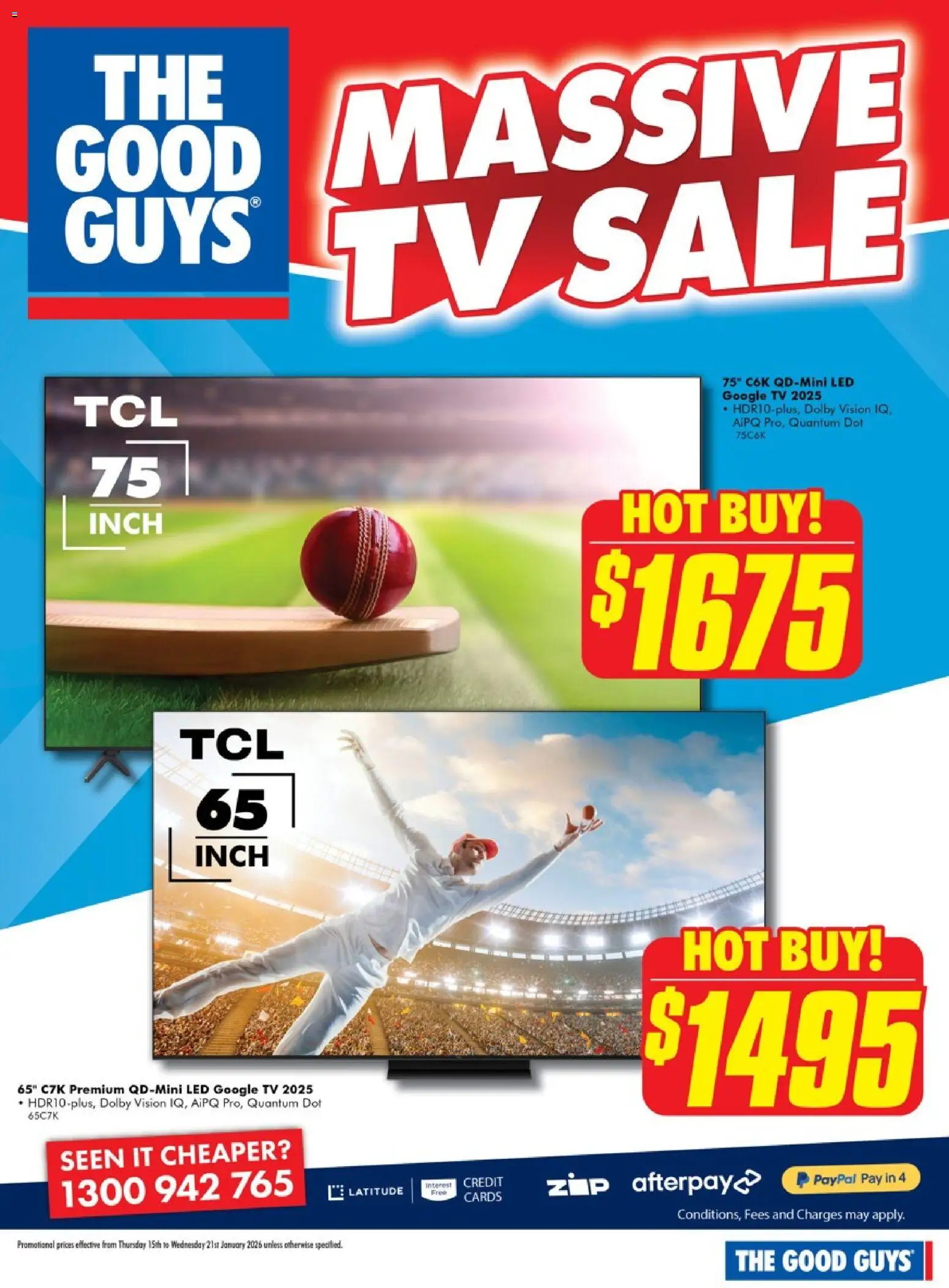 Preview of catalogue Massive TV Sale from shop The Good Guys valid 14/01/2026