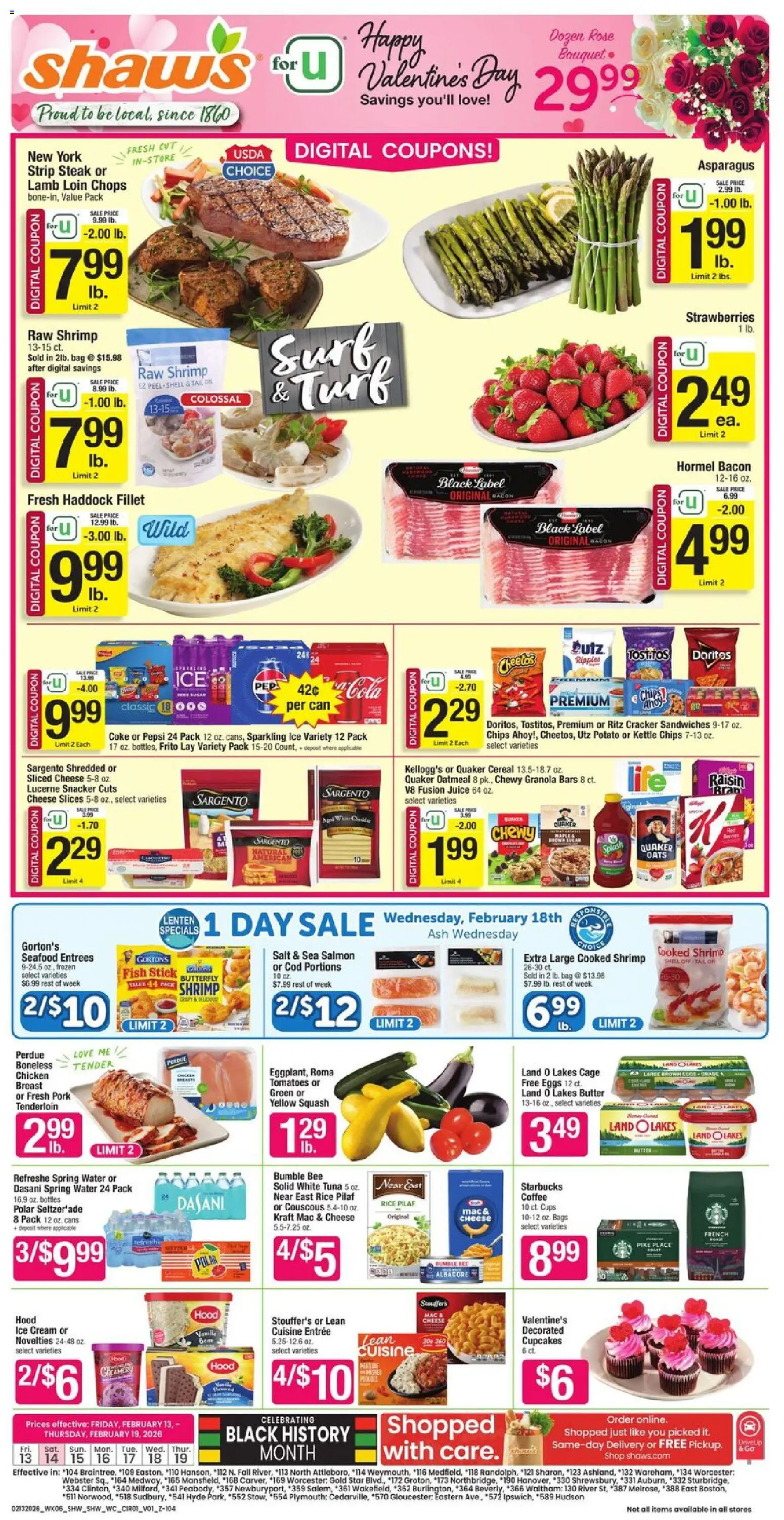 Ad Preview of Shaw's Weekly Ad from 02/13/2026