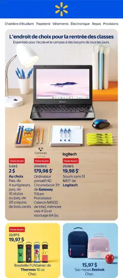 Un aperçu du dépliant Marchandise générale - La rentrée des classes du magasin Walmart est valide à partir 7 août 2025