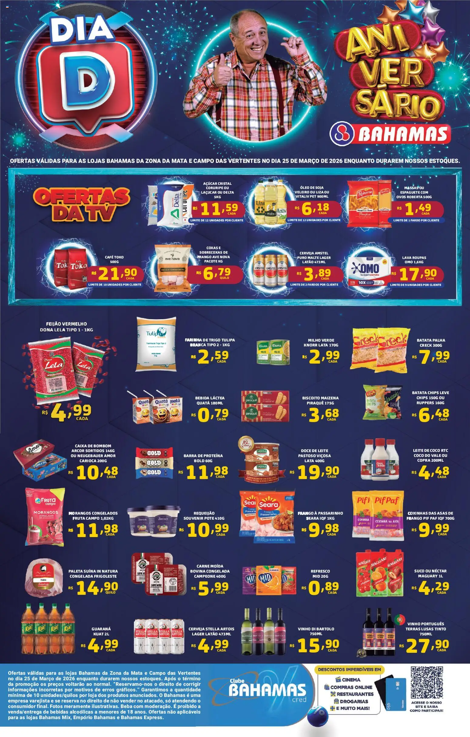 Pré-Visualização do folheto "Bahamas Supermercados ofertas Dia D" da loja Bahamas Supermercados válido a partir de 25/03/2026