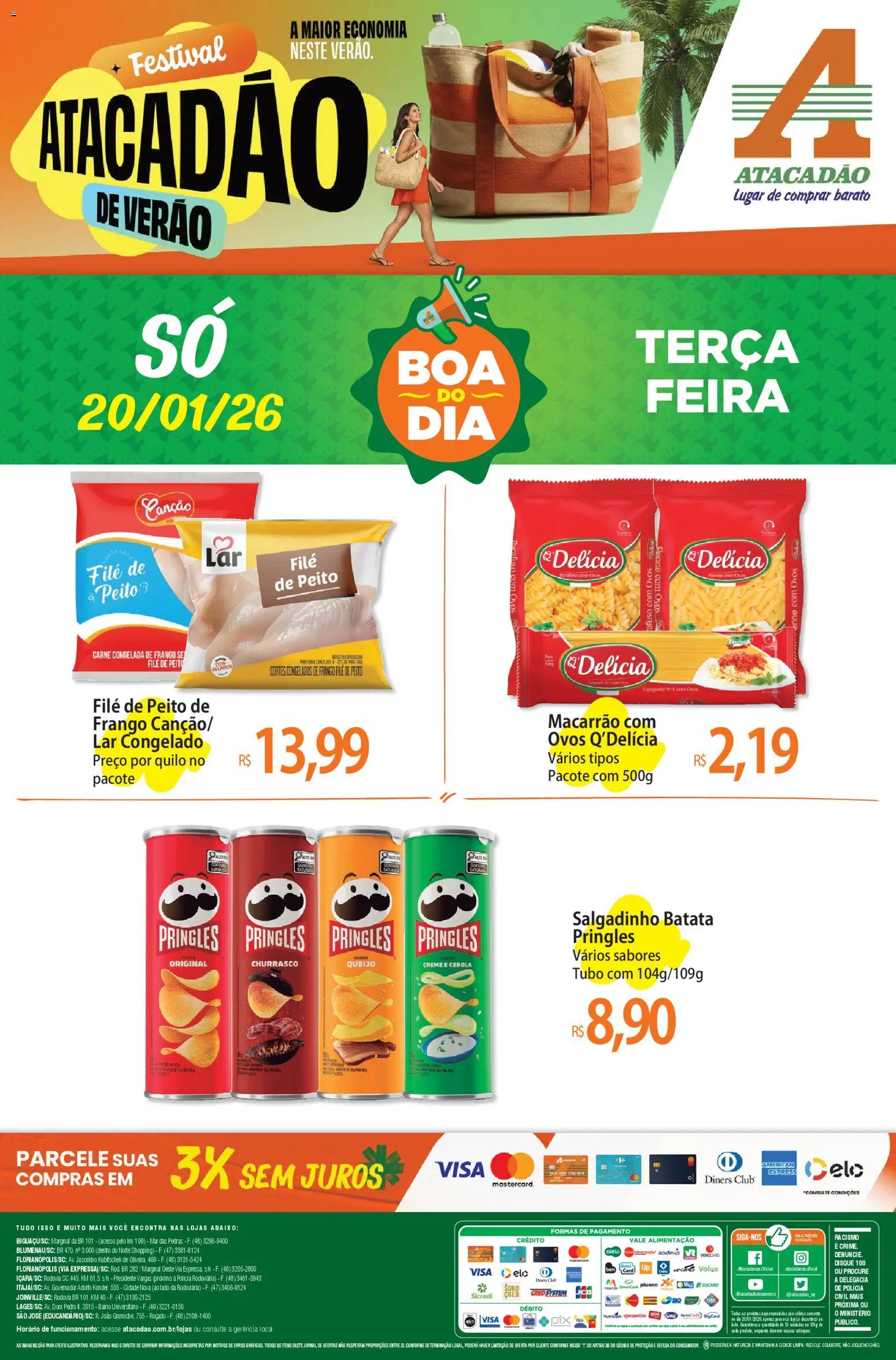 Pré-Visualização do folheto "Ofertas - SC" da loja Atacadão válido a partir de 20/01/2026