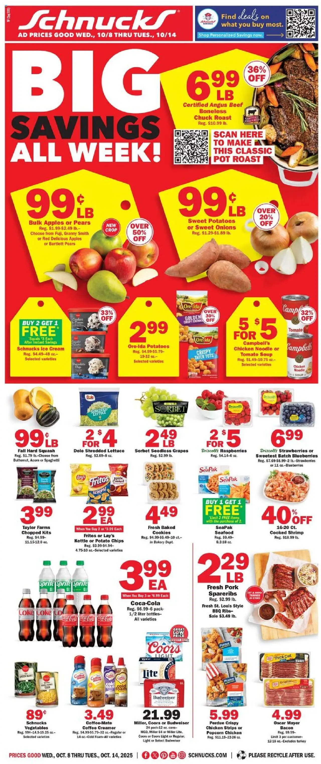 Schnucks Weekly Print Ad - IN from 10/08/2025 - Flyer - Page number 1
