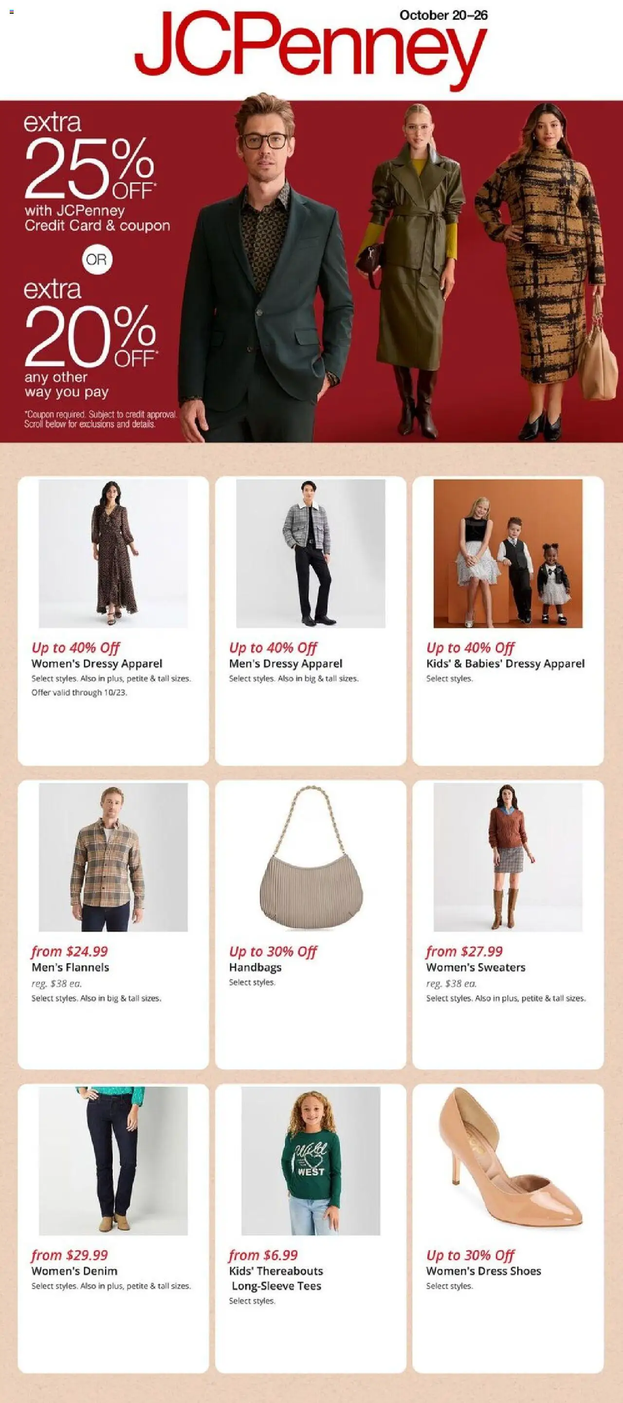 JCPenney Weekly Ad from 10/20/2025 - Flyer - Page number 1