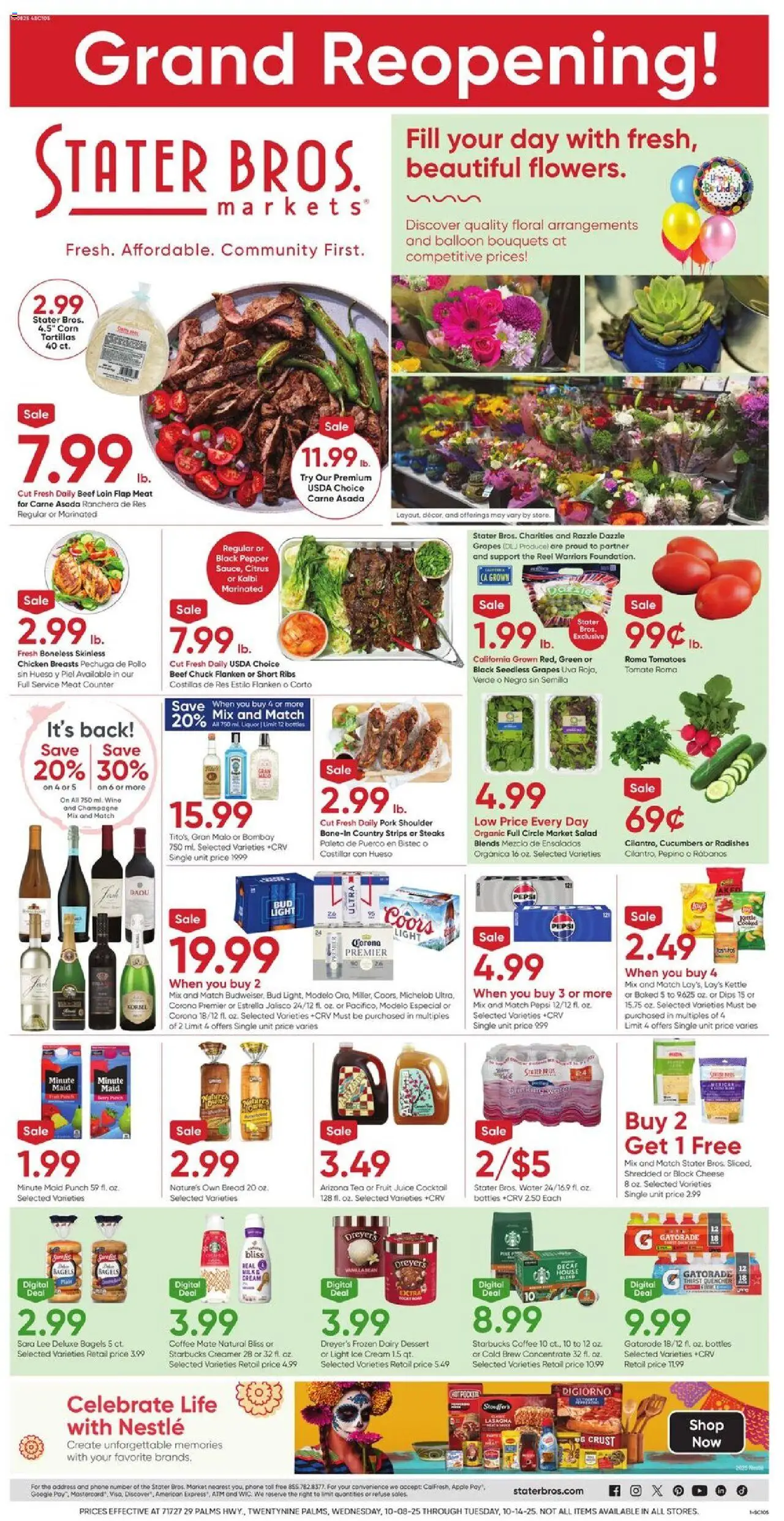 Stater Bros Weekly Ad from 10/08/2025 - Flyer - Page number 1