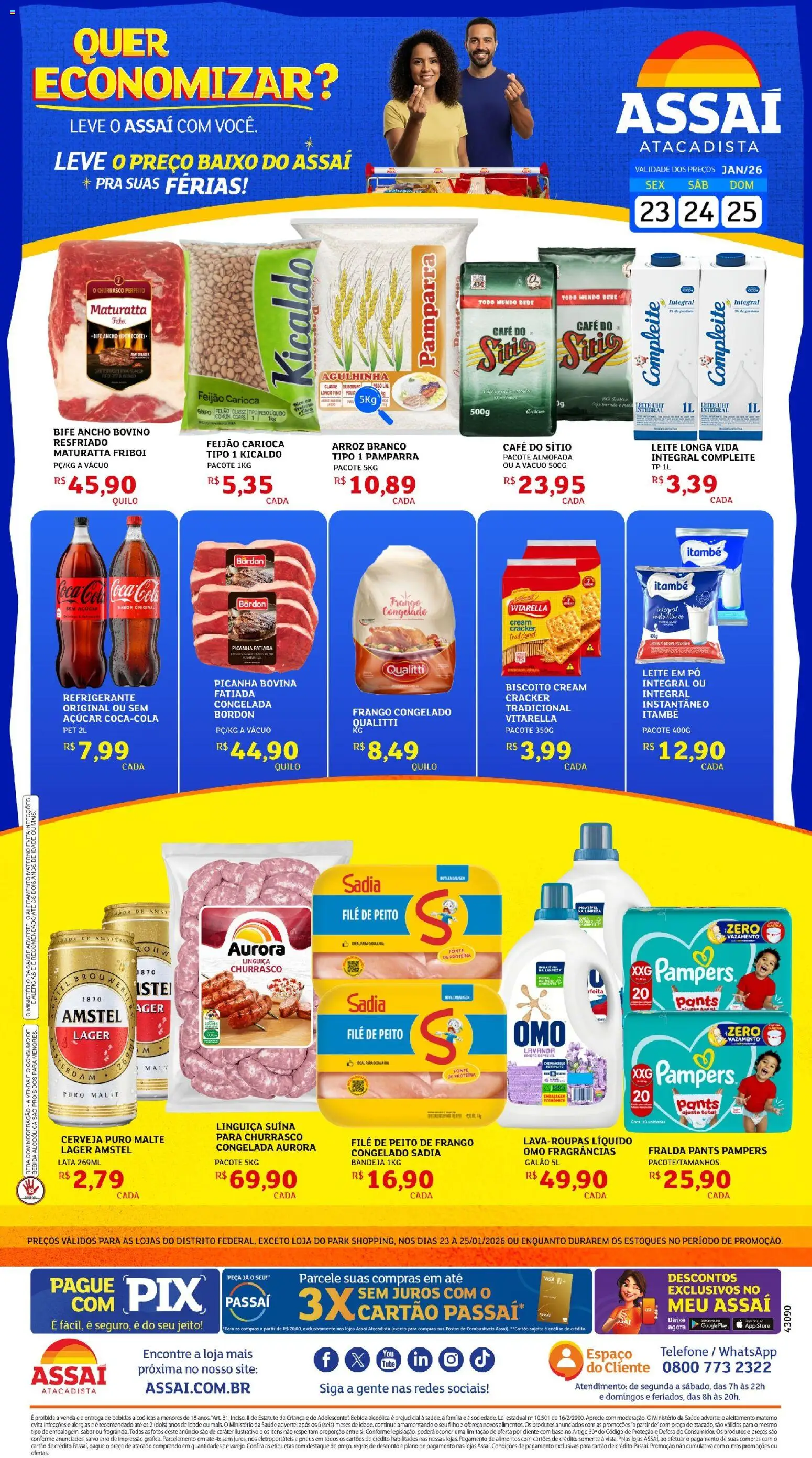 Pré-Visualização do folheto "Encarte - DF" da loja Assaí Atacadista válido a partir de 23/01/2026