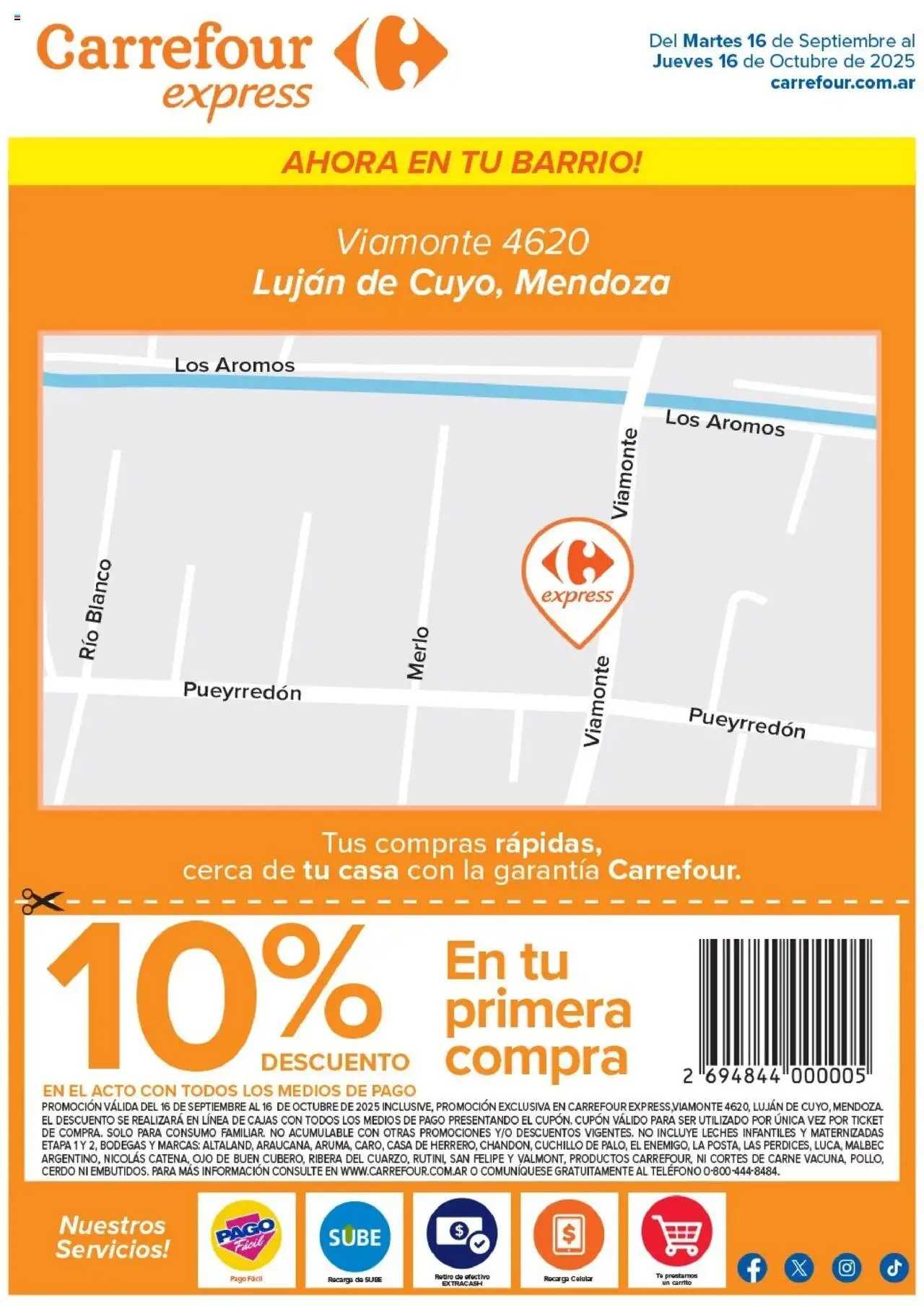Carrefour Viamonte 4620, Lujan de Cuyo, Mendoza del 16/09/2025 >> Catálogo