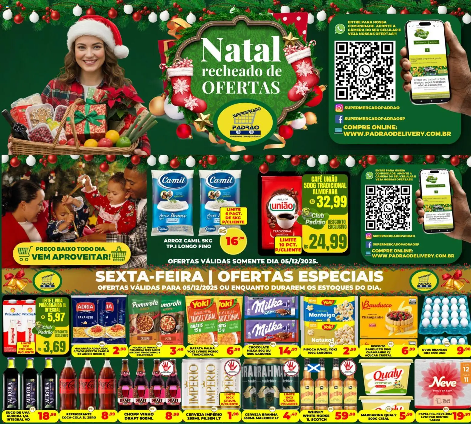 Pré-Visualização do folheto "Ofertas Sexta-Feira" da loja Supermercado Padrão válido a partir de 05/12/2025