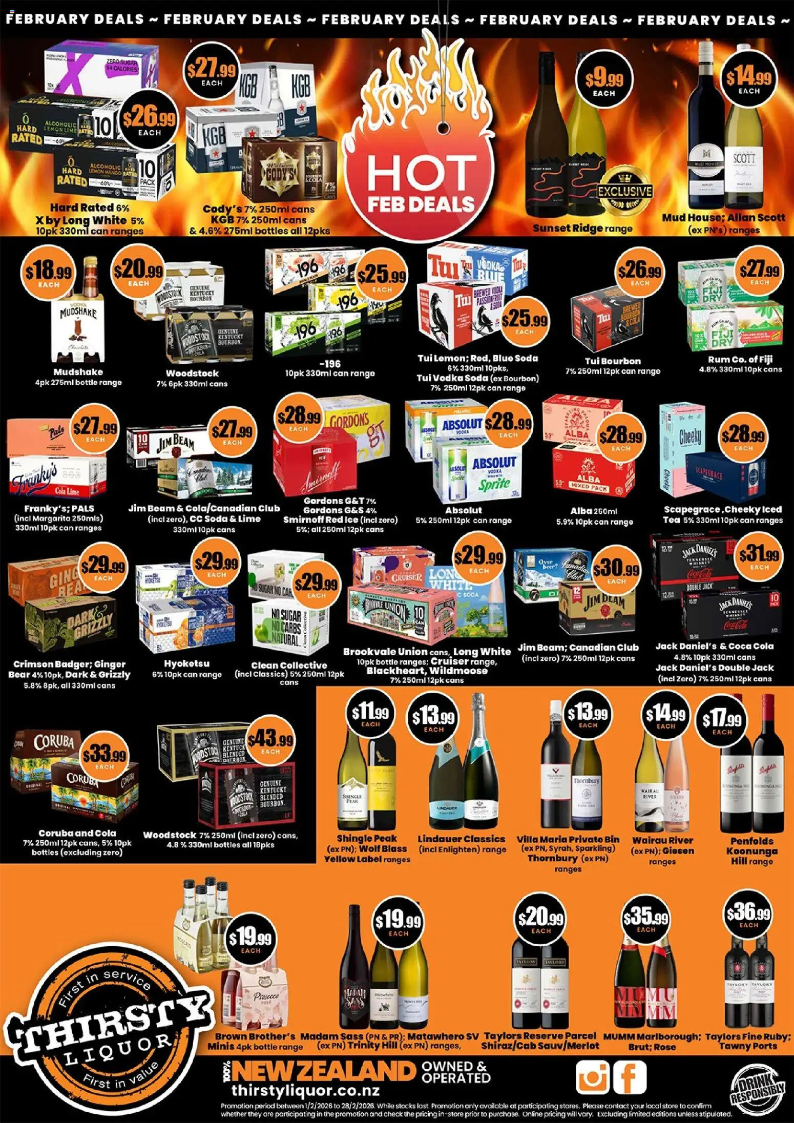 Preview of catalogue Catalogue from shop Thirsty Liquor valid 1 Feb 2026