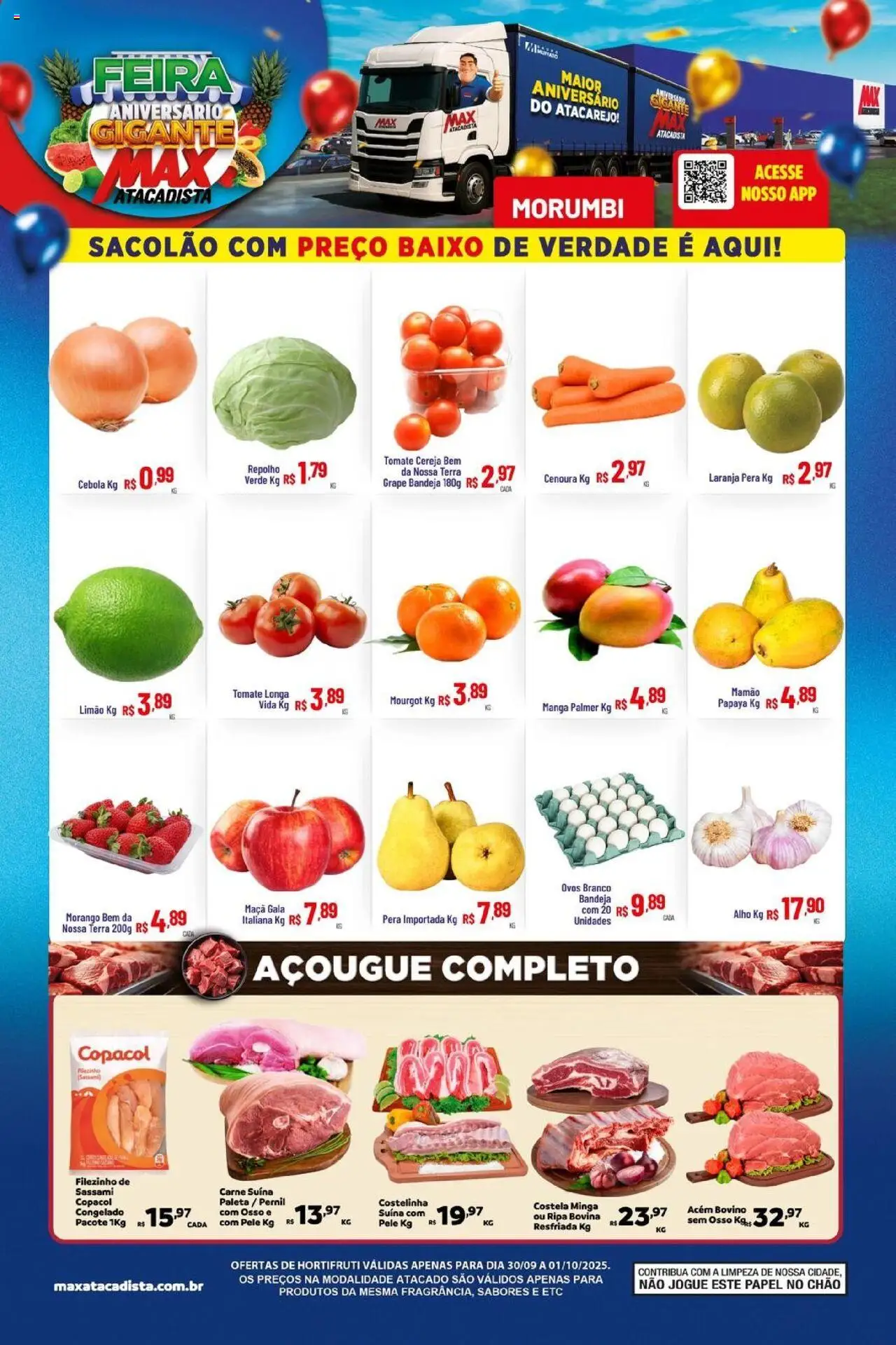 Max Atacadista folheto "Ofertas Feira" válido a partir de 30/09/2025 - número de página 1