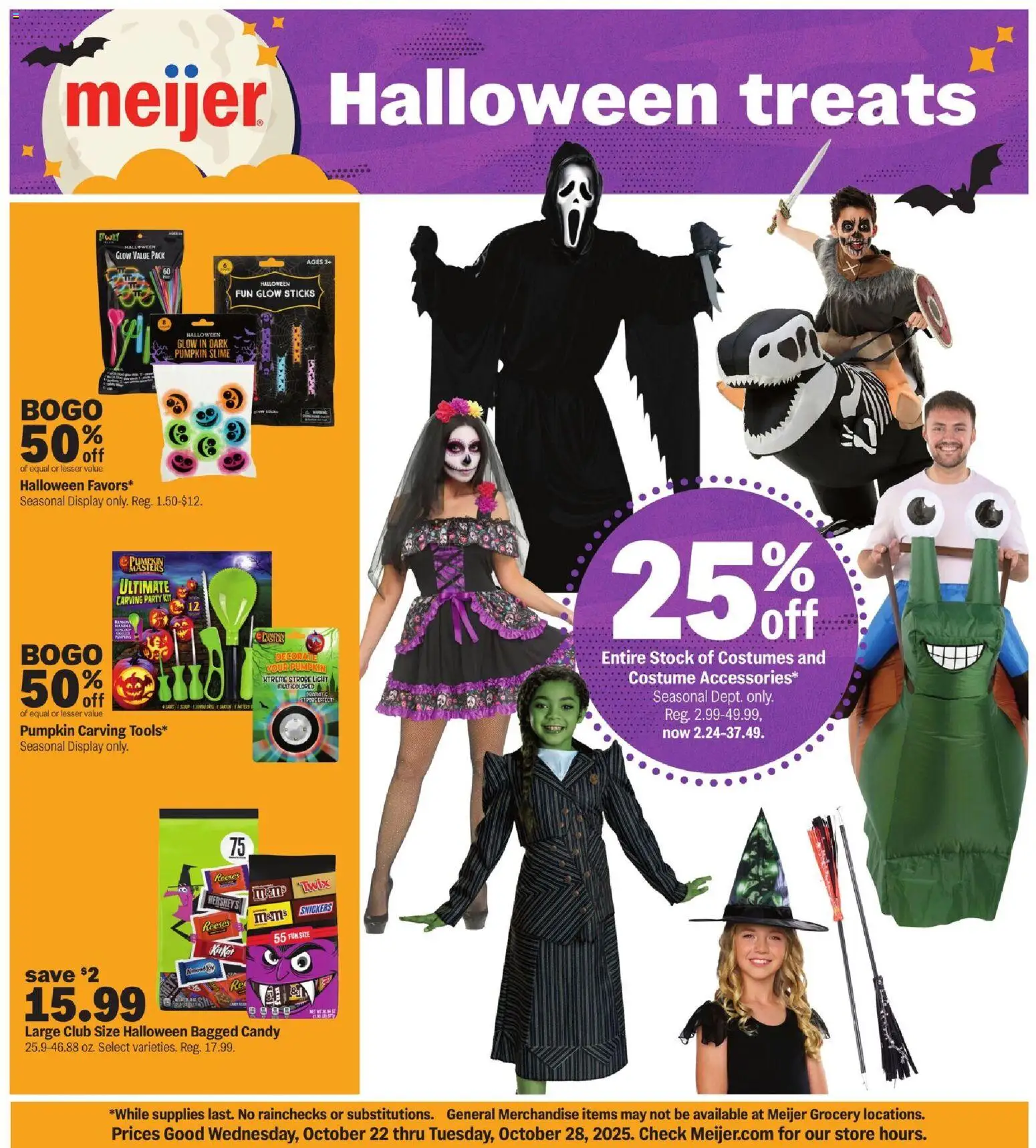 MEIJER AD from 10/22/2025 - Halloween treats - PREVIEW - Page number 1