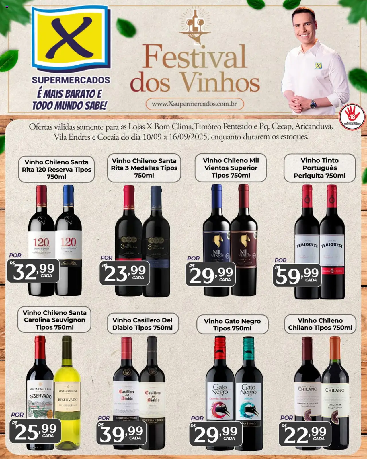 X Supermercados folheto "Ofertas Festival dos Vinhos" válido a partir de 10/09/2025 - número de página 1