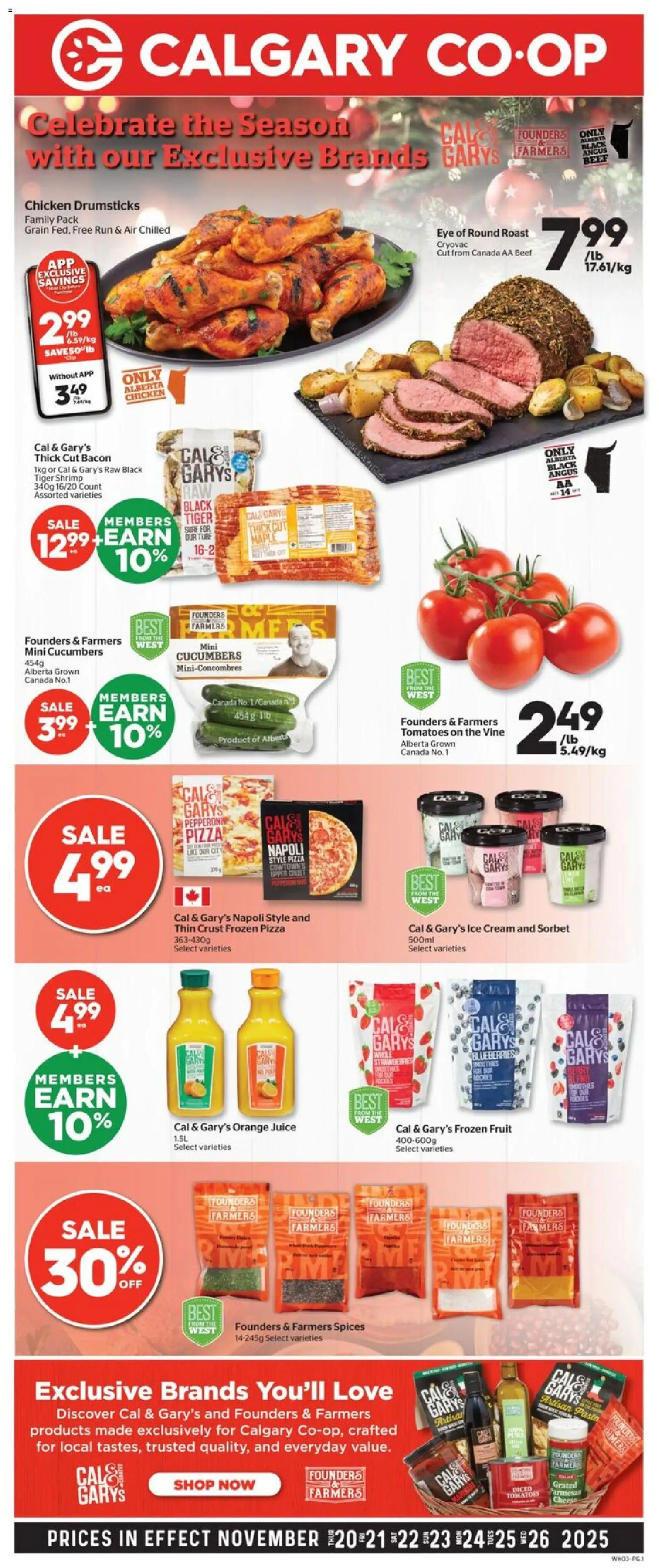 Preview of leaflet Weekly flyer / circulaire from shop Calgary Co-op is valid from Nov 20, 2025