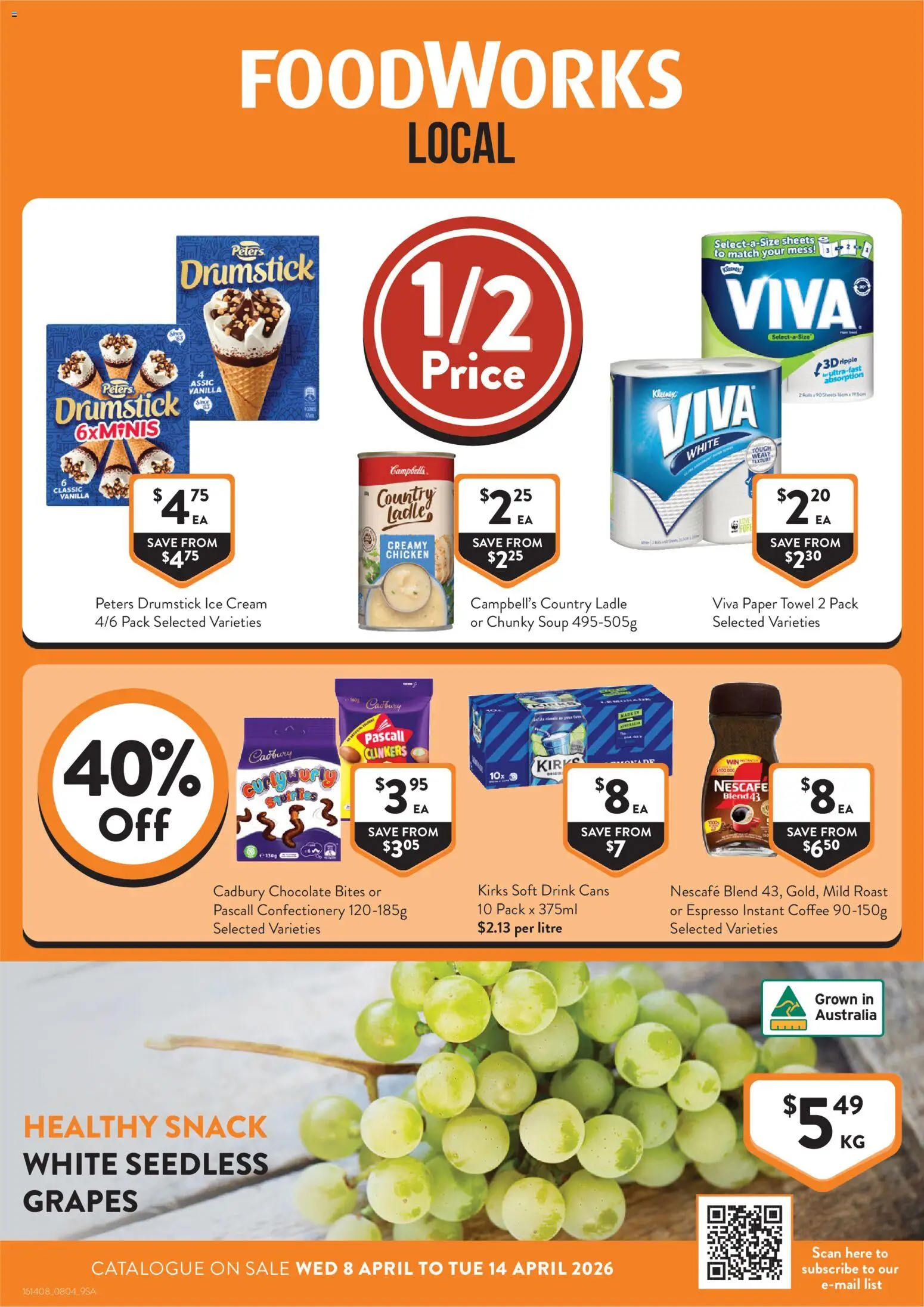 Preview of catalogue Foodworks catalogue SA from shop Foodworks valid 08/04/2026