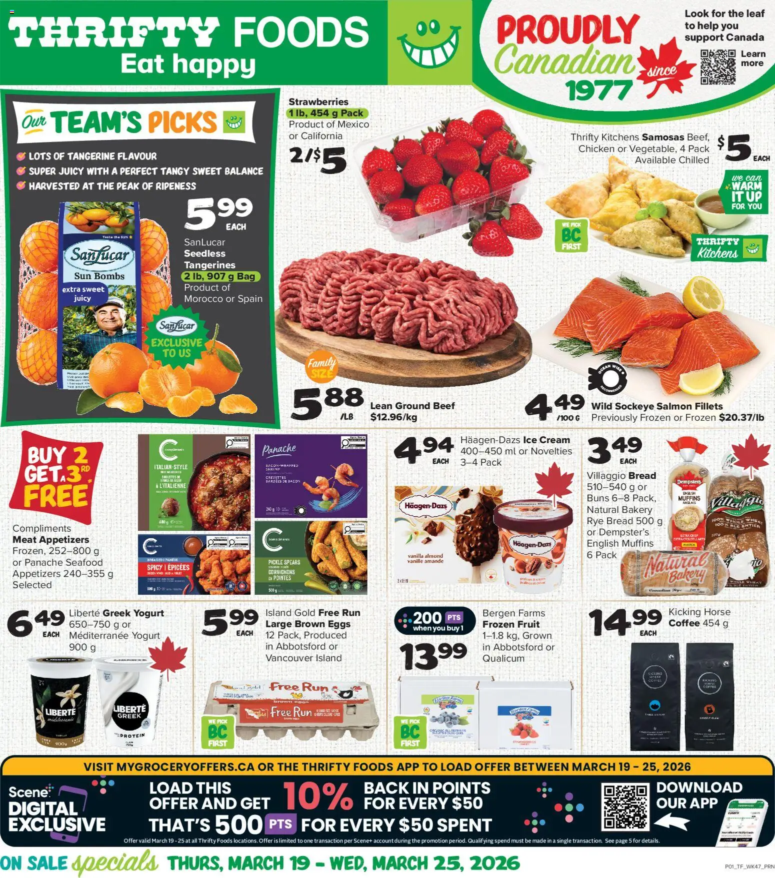 Preview of leaflet Thrifty Foods weekly flyer / circulaire from shop Thrifty Foods is valid from Mar 19, 2026