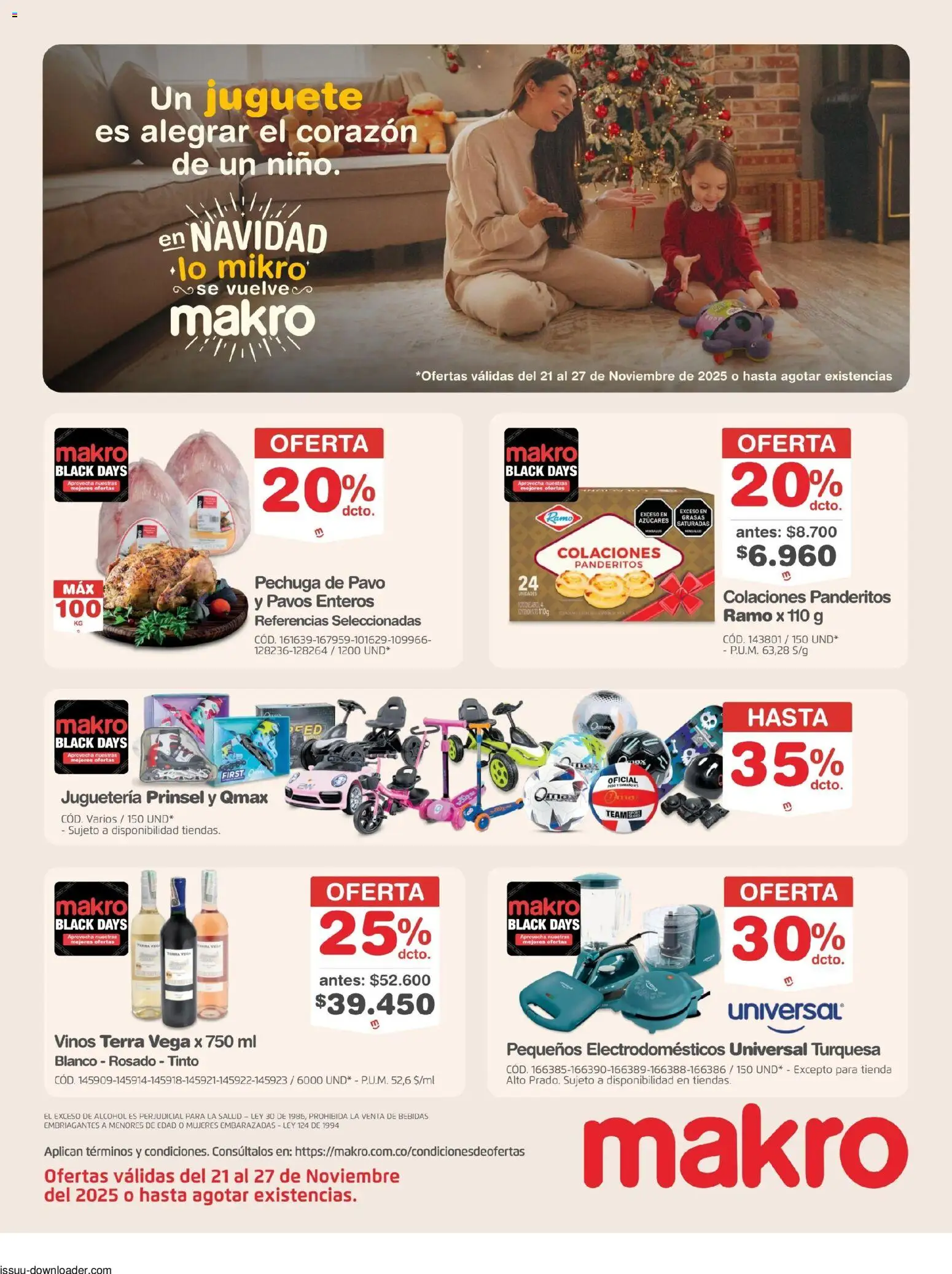  Vista previa del prospecto Ofertas Temporada del almacen Makro válida del 21/11/2025 al 27/11/2025