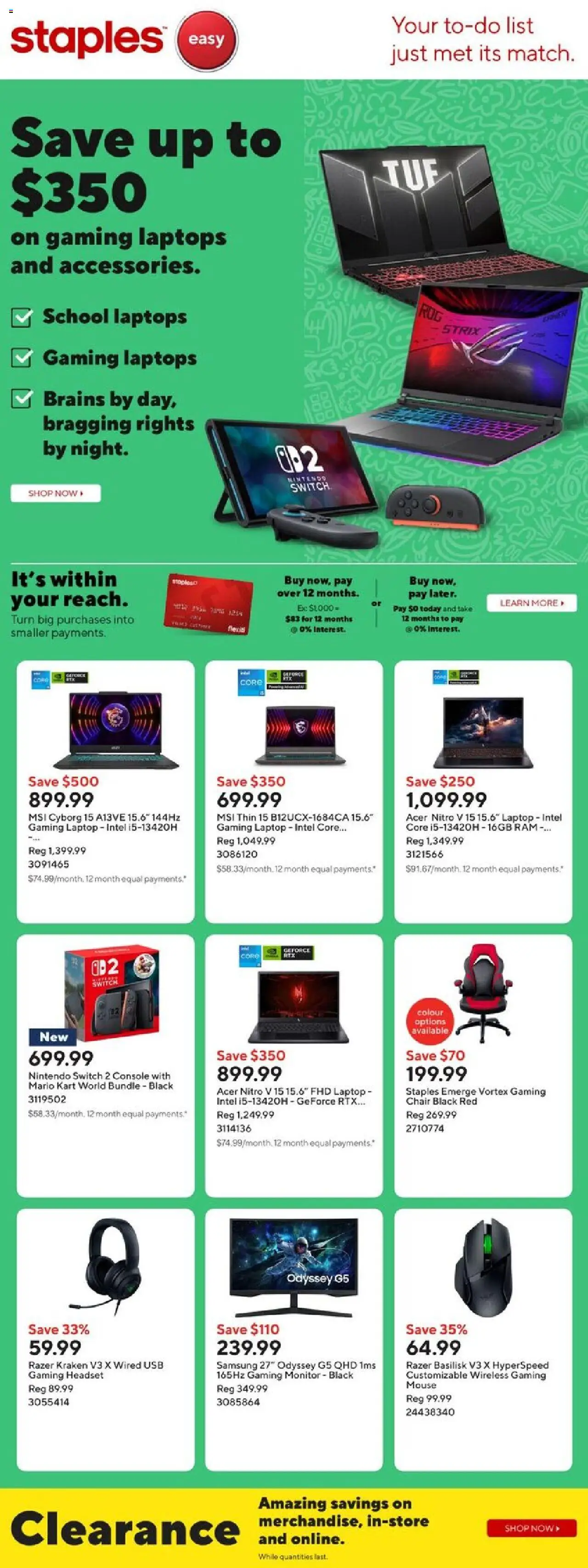 Staples flyer valid from Sep 12, 2025 - page number 1