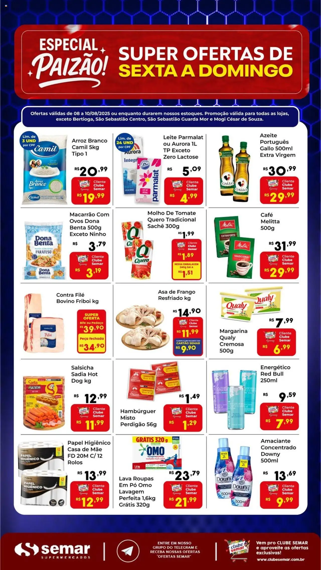 Semar Supermercado folheto "Ofertas Fim de semana" válido a partir de 08/08/2025 - número de página 1