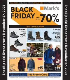 Preview of leaflet Black Friday from shop Mark's is valid from Nov 27, 2025