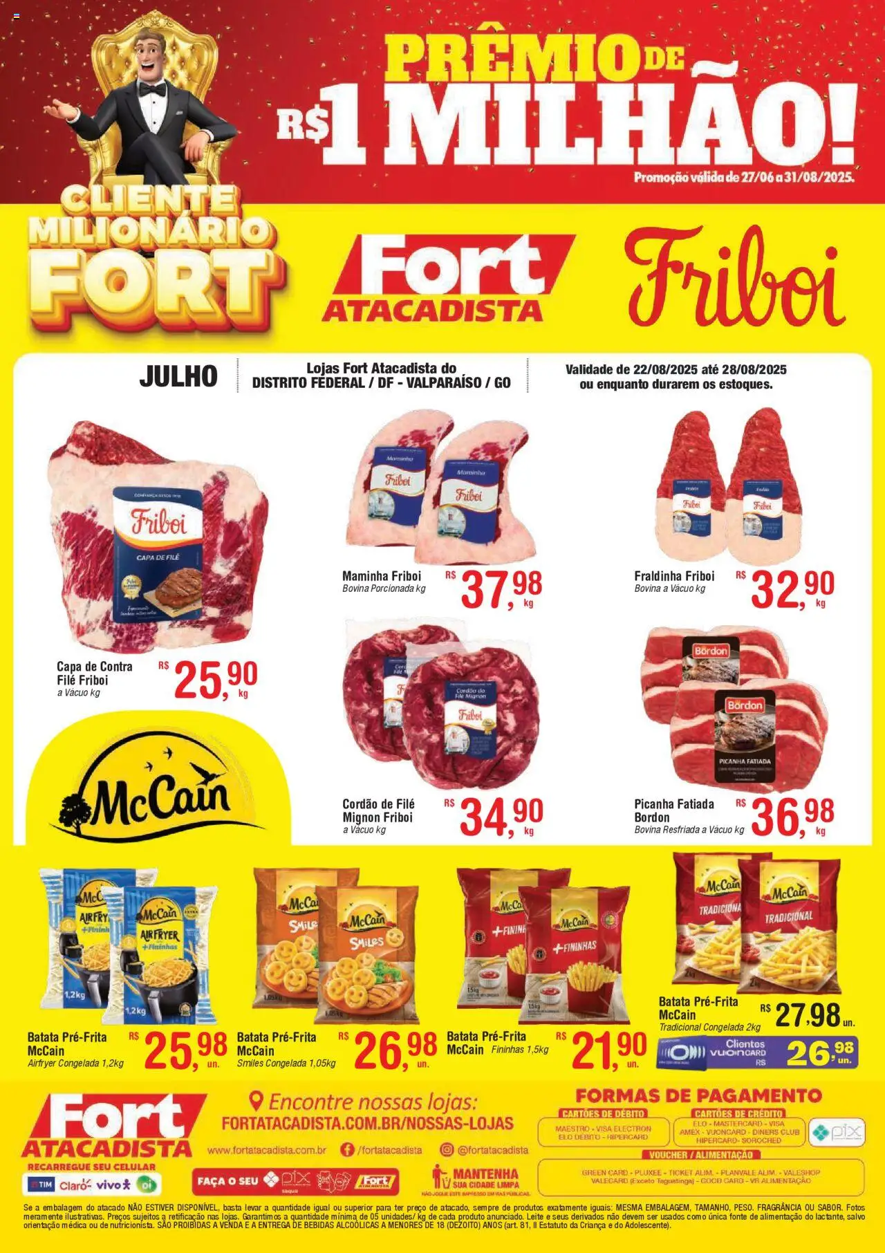 Fort Atacadista folheto "Ofertas Friboi +McCain" válido a partir de 22/08/2025 - número de página 1