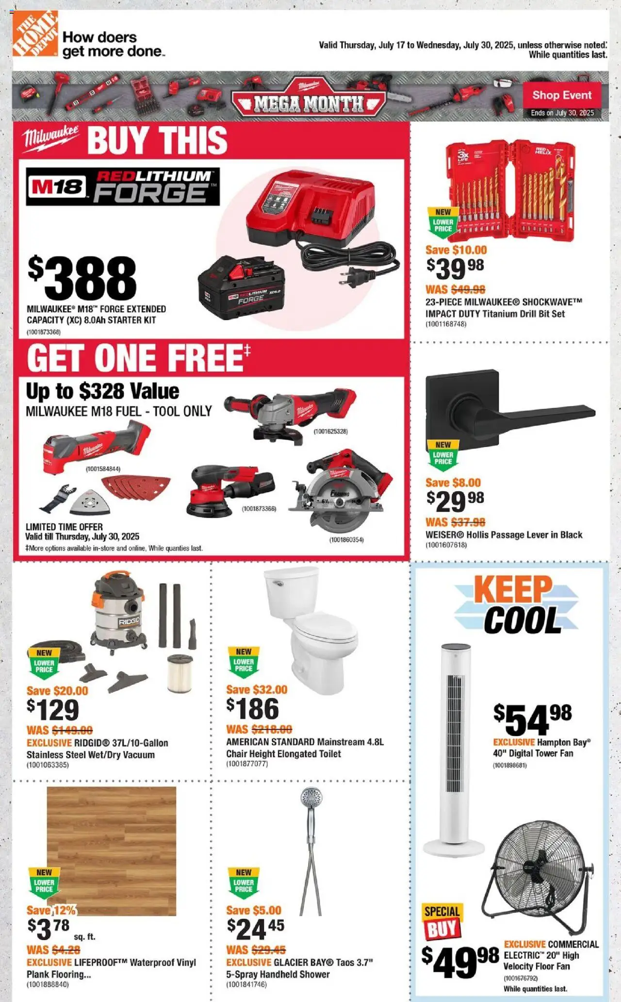 Home Depot flyer valid from Jul 17, 2025 - page number 1
