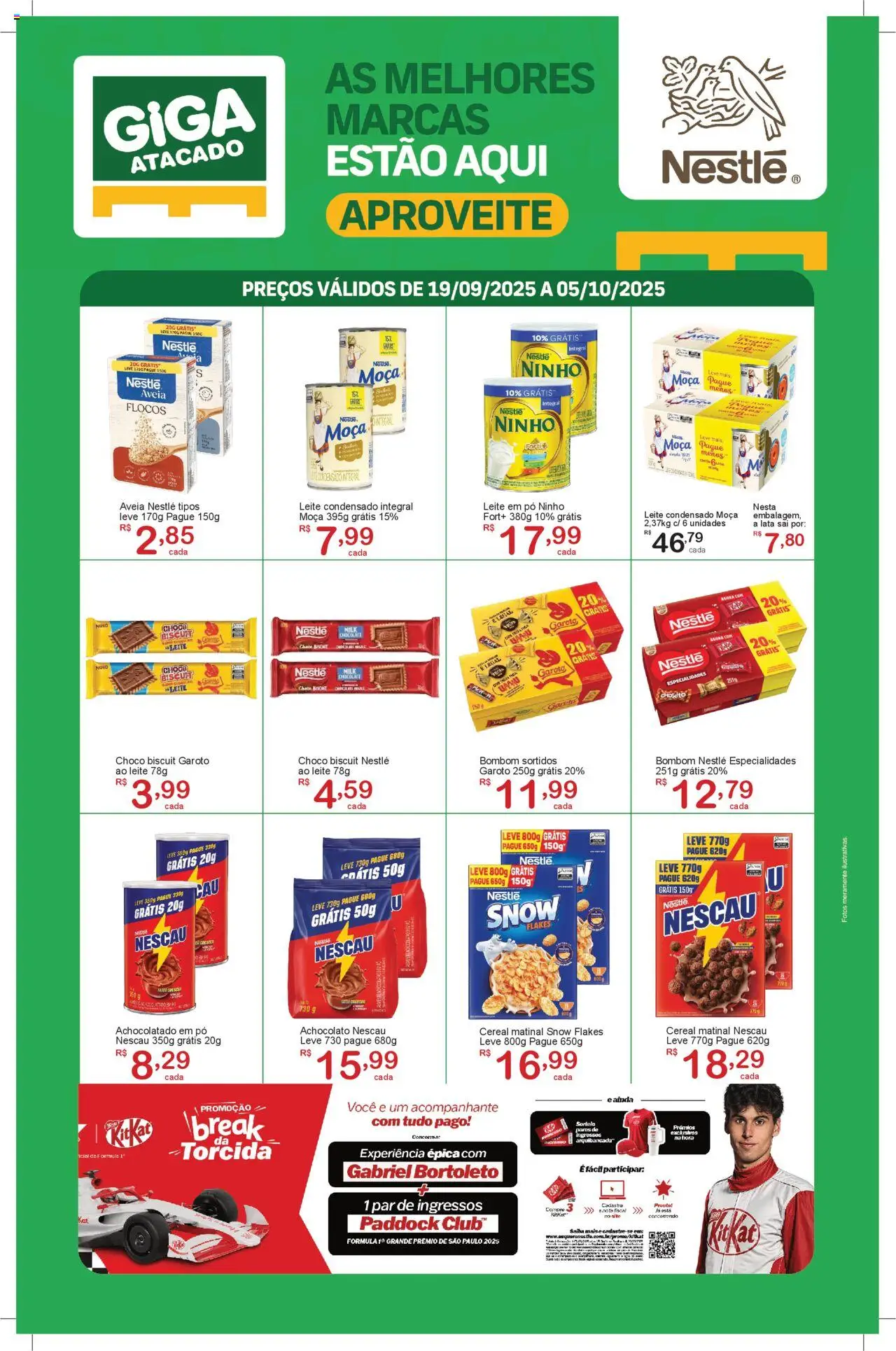 GIGA Atacado folheto "Ofertas Nestlé" válido a partir de 19/09/2025 - número de página 1 - Chocolate, Leite condensado, Leite, Aveia, Leite em pó, Achocolatado, Especialidades, Flocos