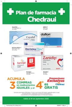 Vista previa las ofertas de la tienda Chedraui - Folleto Planfarmacia 2025 desde el 01/07/2025 