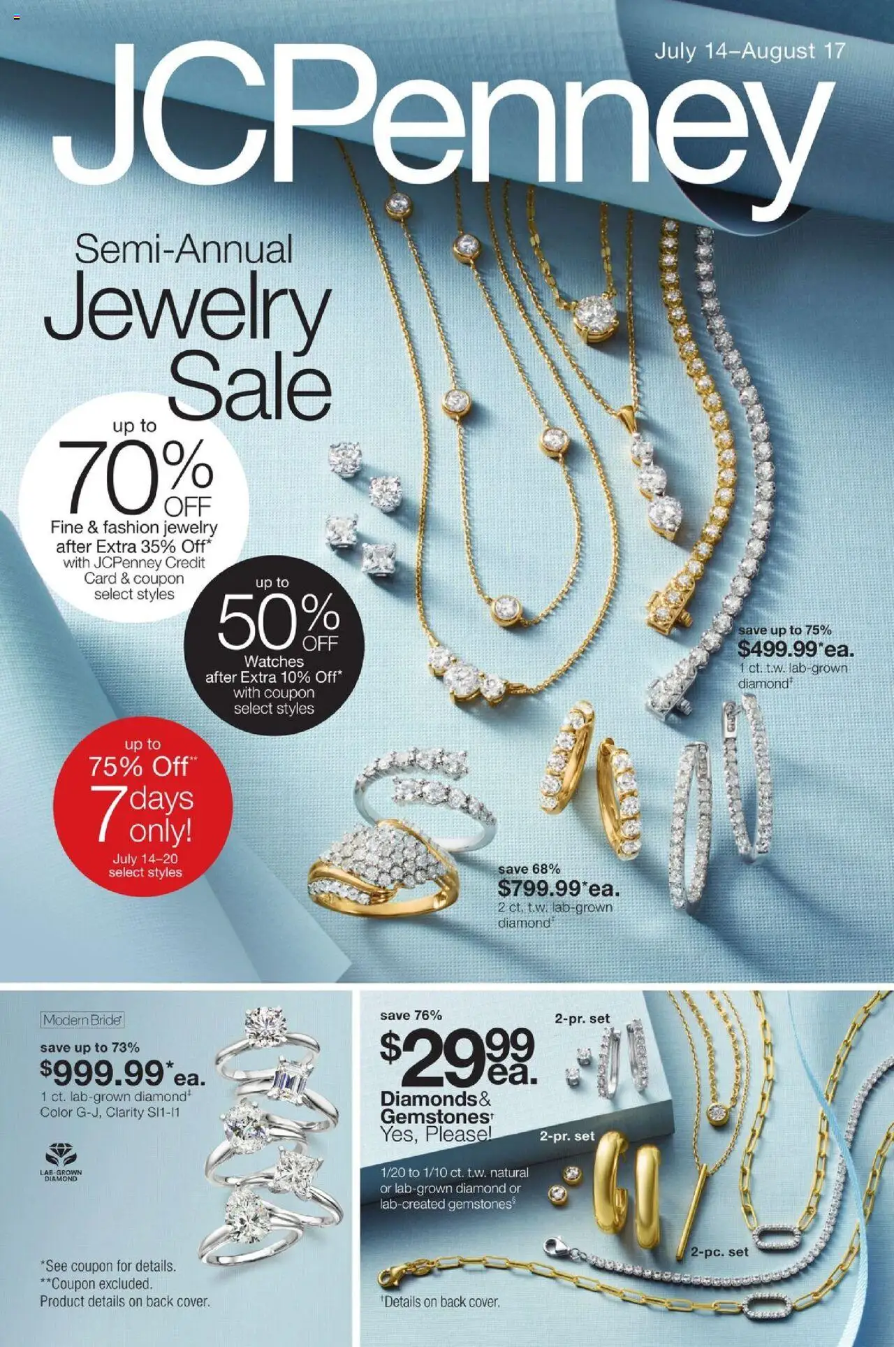 JCPenney Semi-Annual Jewelry Sale from 07/14/2025 - Flyer - Page number 1