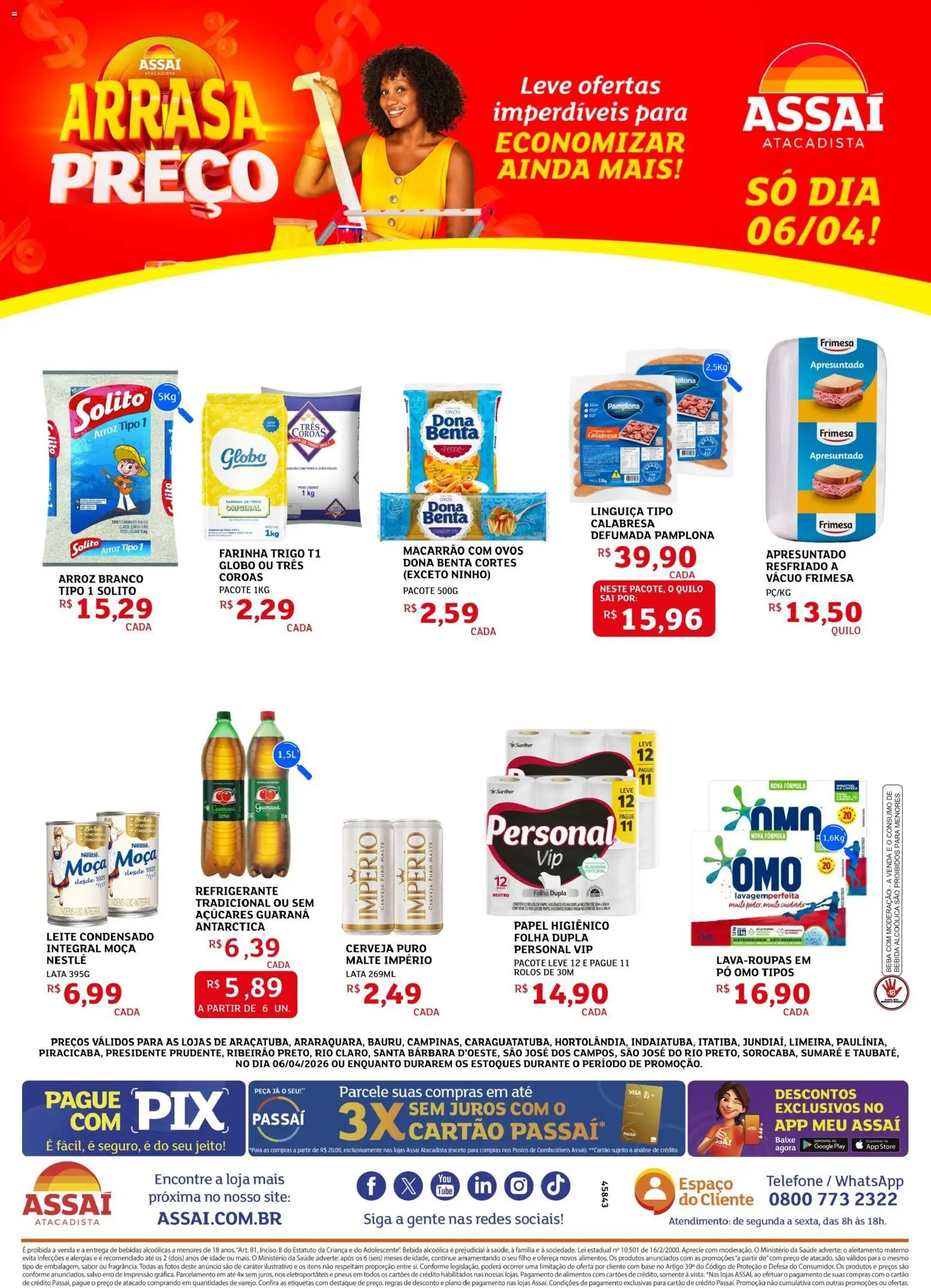 Pré-Visualização do folheto "Assaí Atacadista ofertas - SP" da loja Assaí Atacadista válido a partir de 06/04/2026