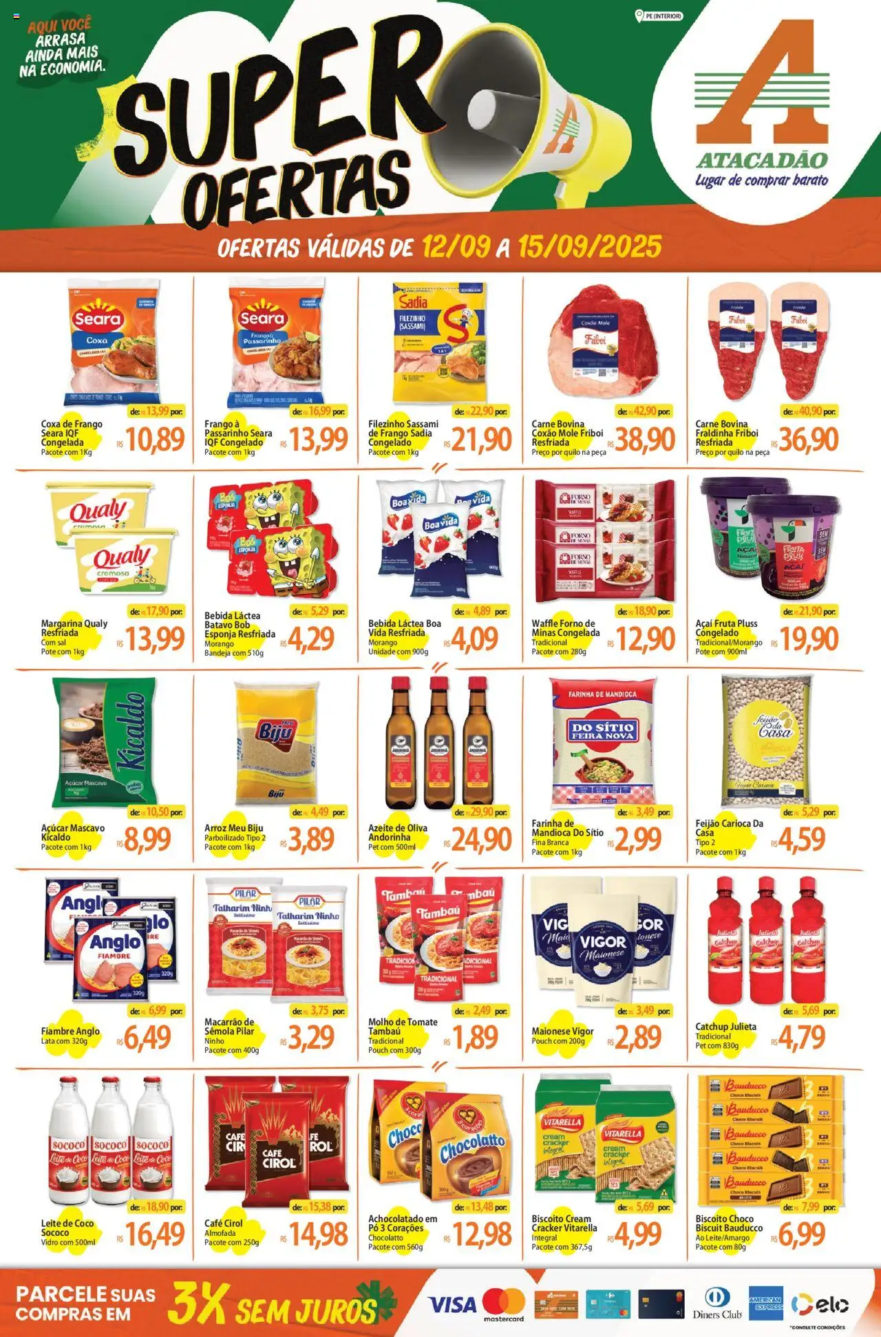 Atacadão folheto "Ofertas - PE" válido a partir de 12/09/2025 - número de página 1