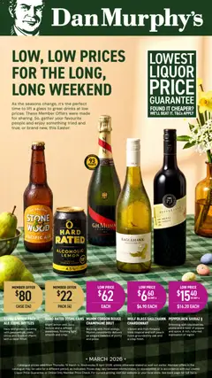 Preview of catalogue Low, Low Prices For the Long, Long Weekend - VIC from shop Dan Murphy's valid 19/03/2026